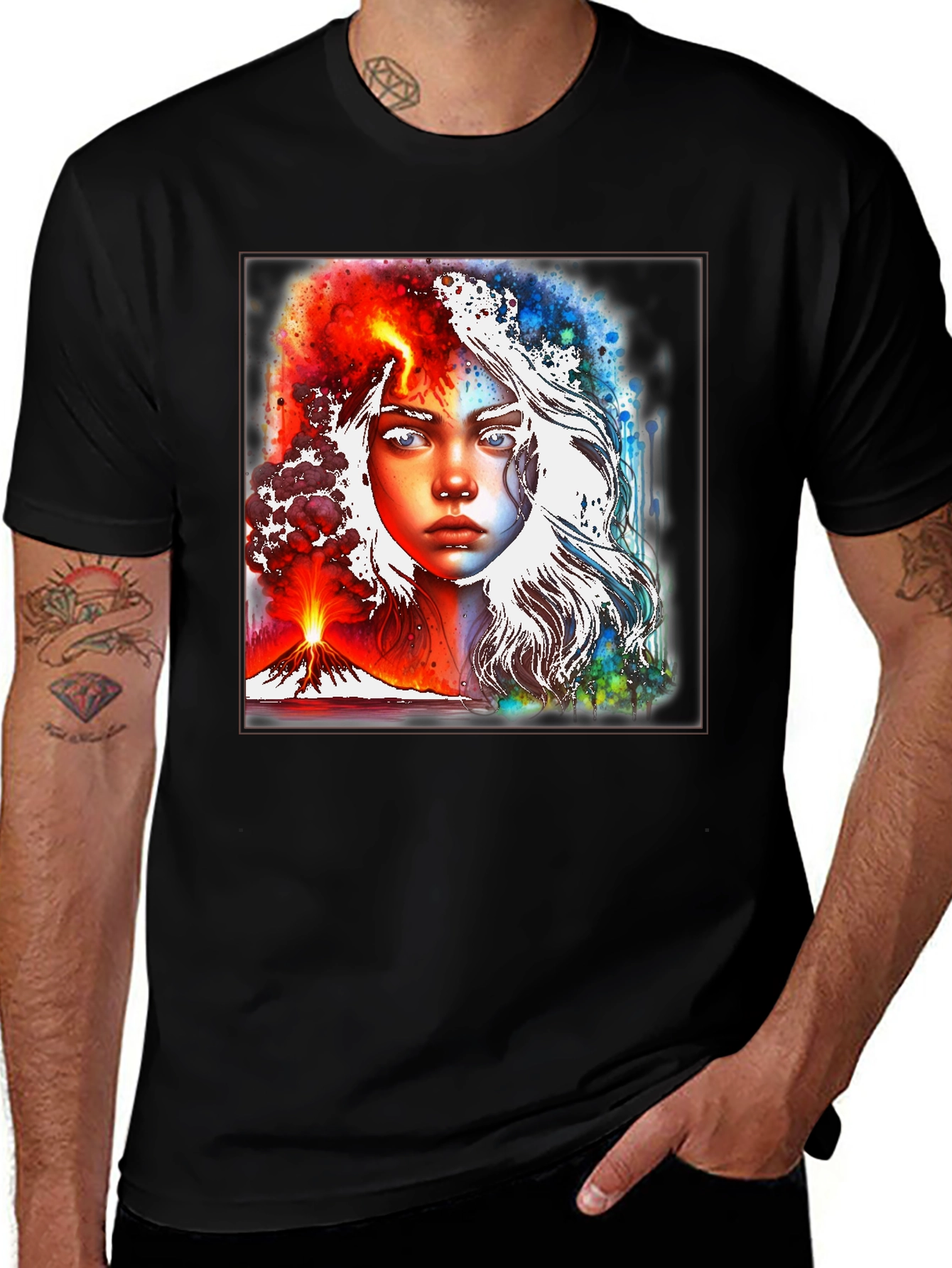 Variant 16 of Fire and Ice Graphic T-Shirt
