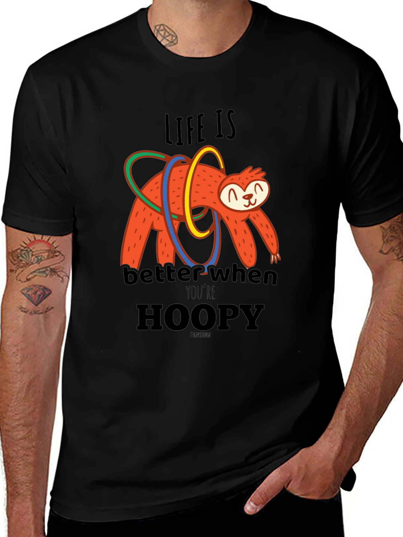 Life Is Better Hoopy T-Shirt Sloth Hula Hoop