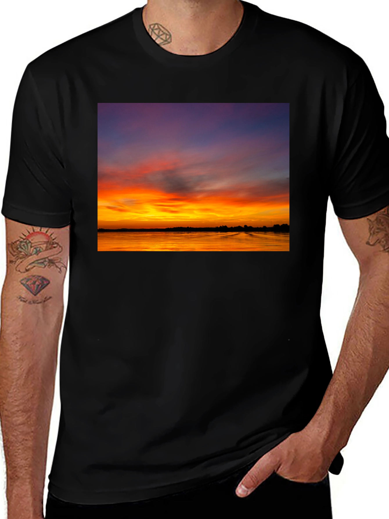 Variant 20 of Sunset Lake Graphic Tee