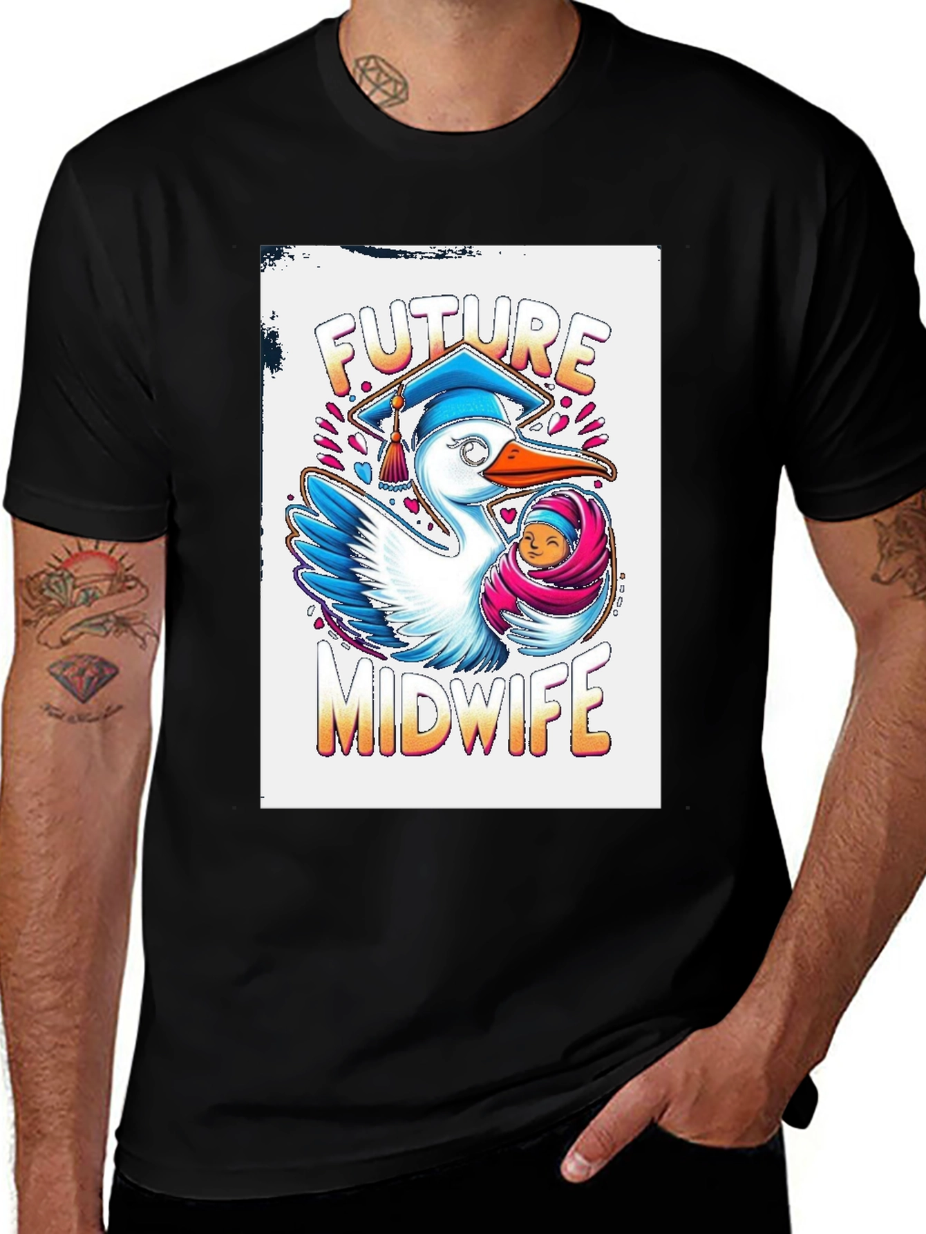 Variant 5 of Future Midwife Stork T-Shirt