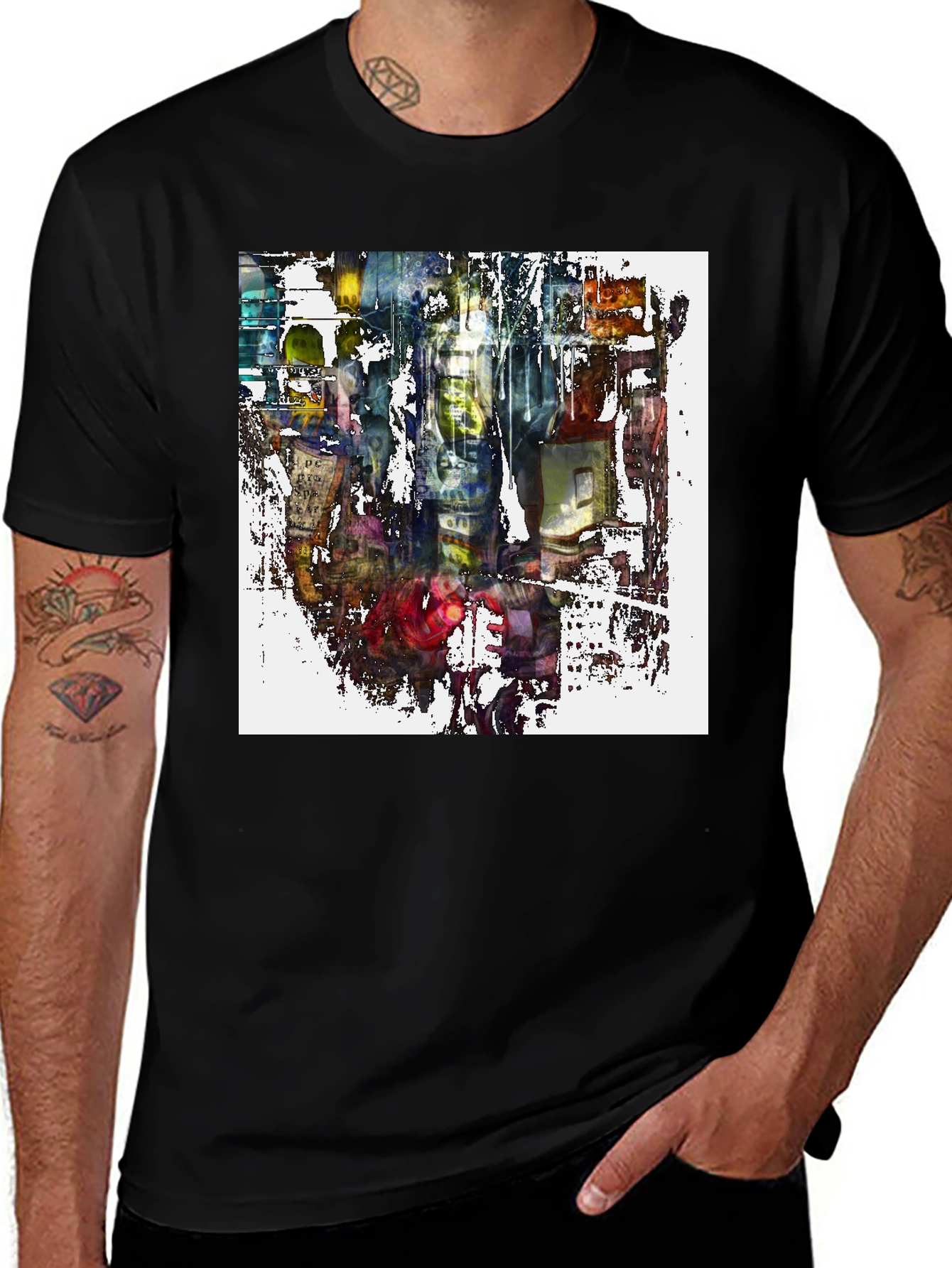 Variant 19 of Abstract Cityscape Graphic Print Tee