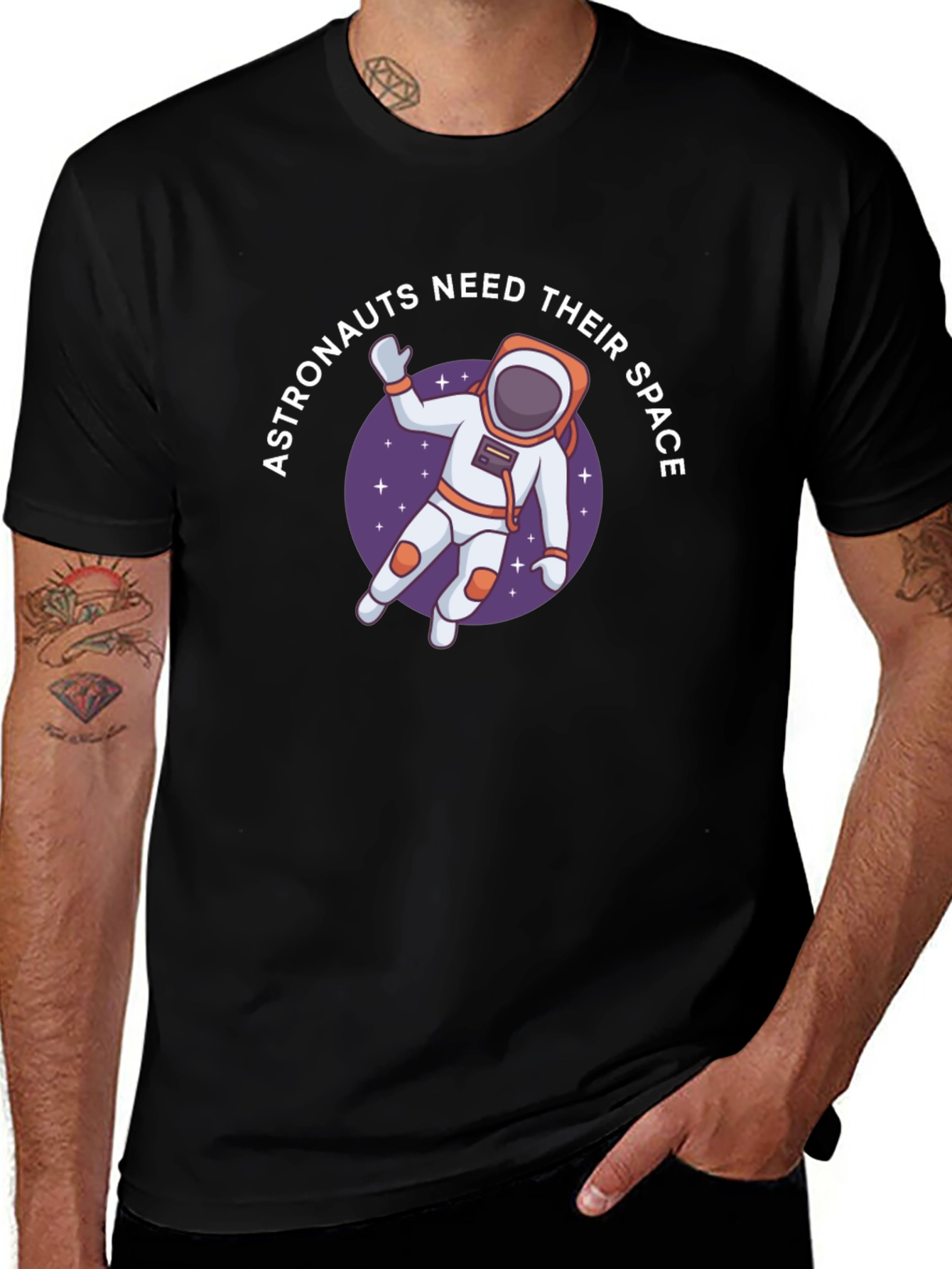 Black Astronauts Need Space T-Shirt - Unique Graphic Tee main image