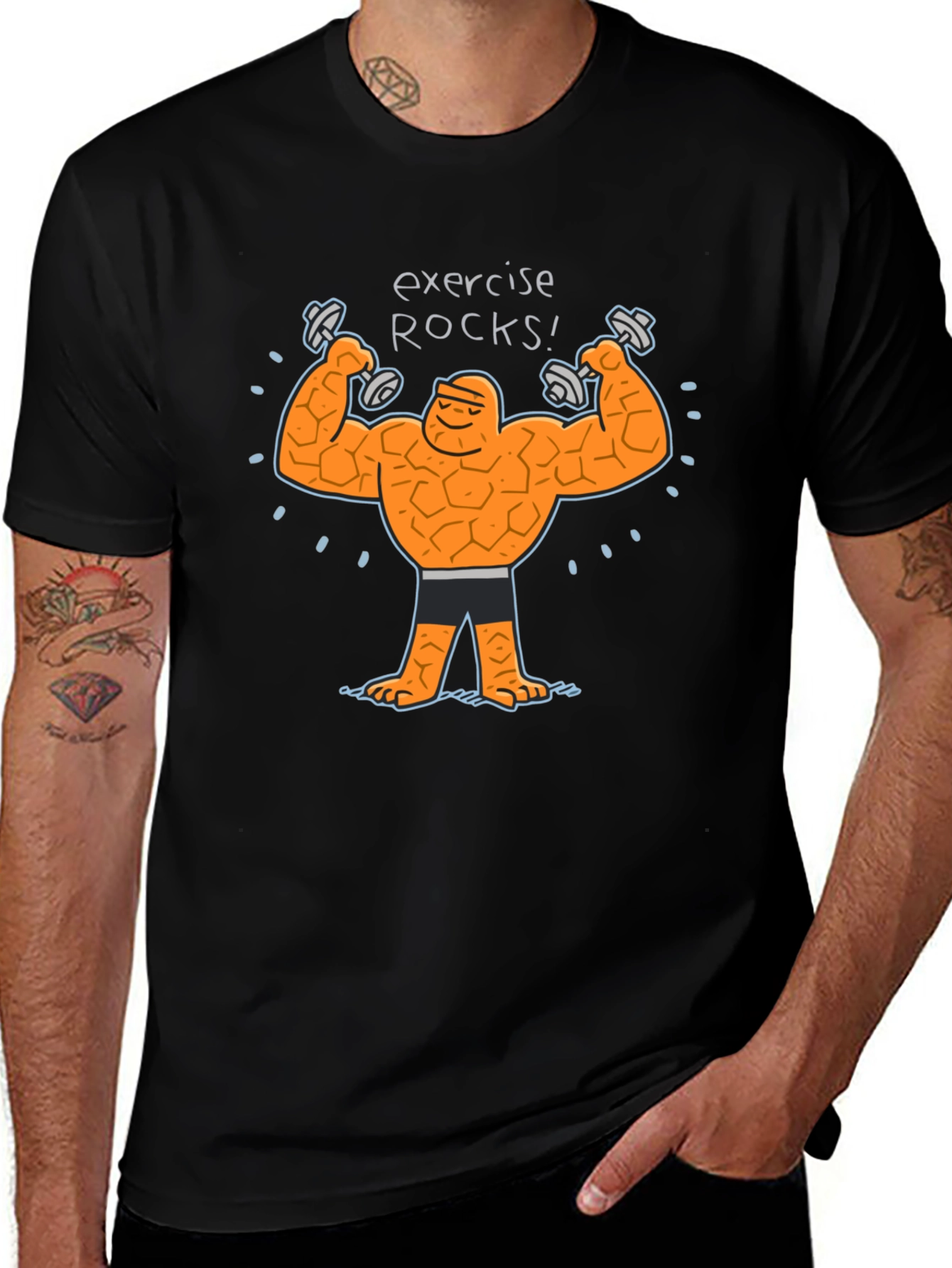Variant 26 of Exercise Rocks! The Thing Graphic T-Shirt