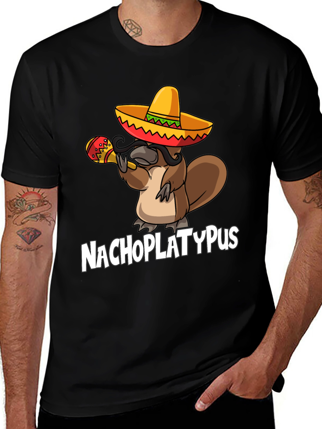 Nachoplatypus Funny Graphic Tee