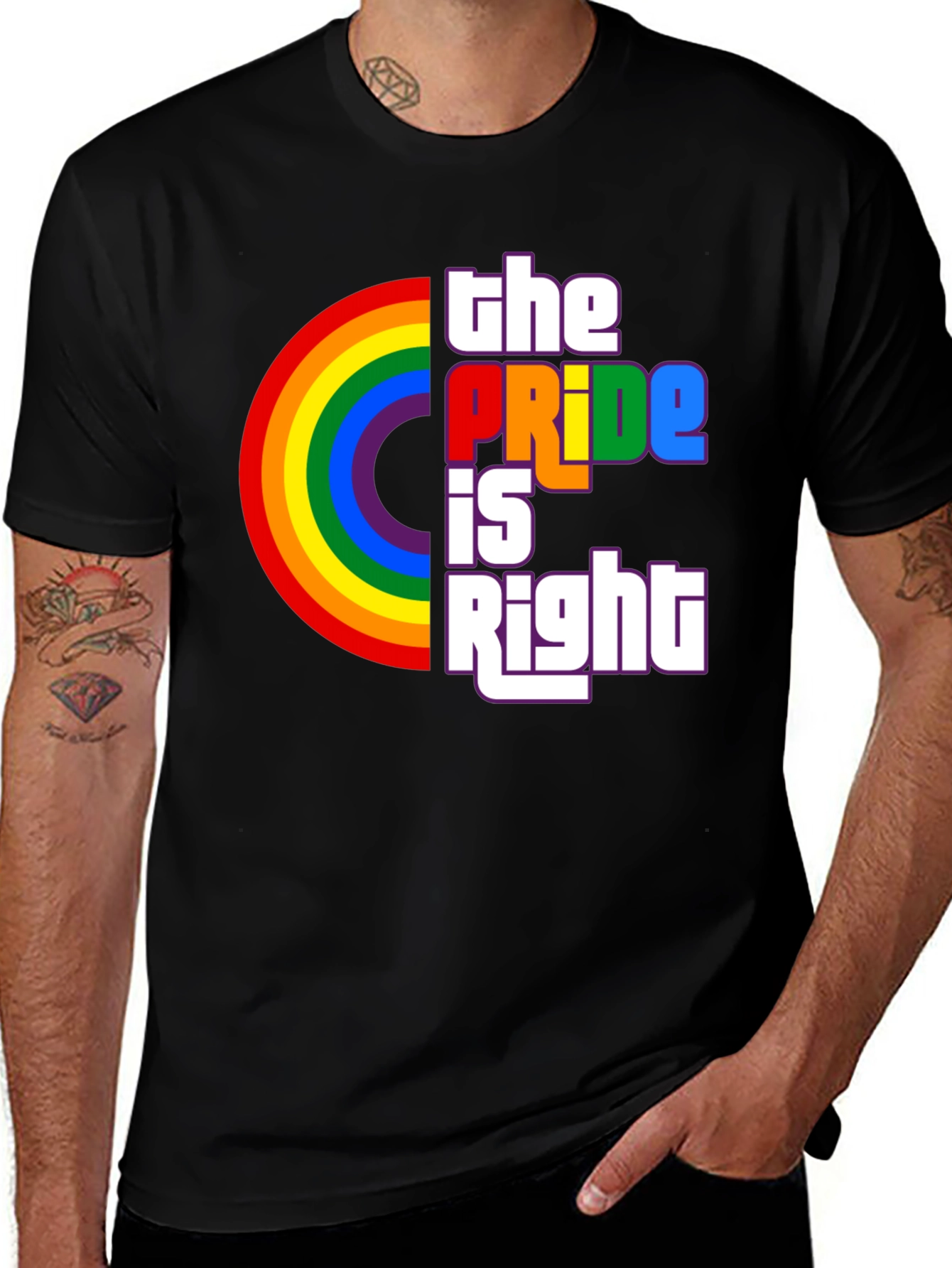 Variant 10 of The Pride Is Right Rainbow Graphic T-Shirt