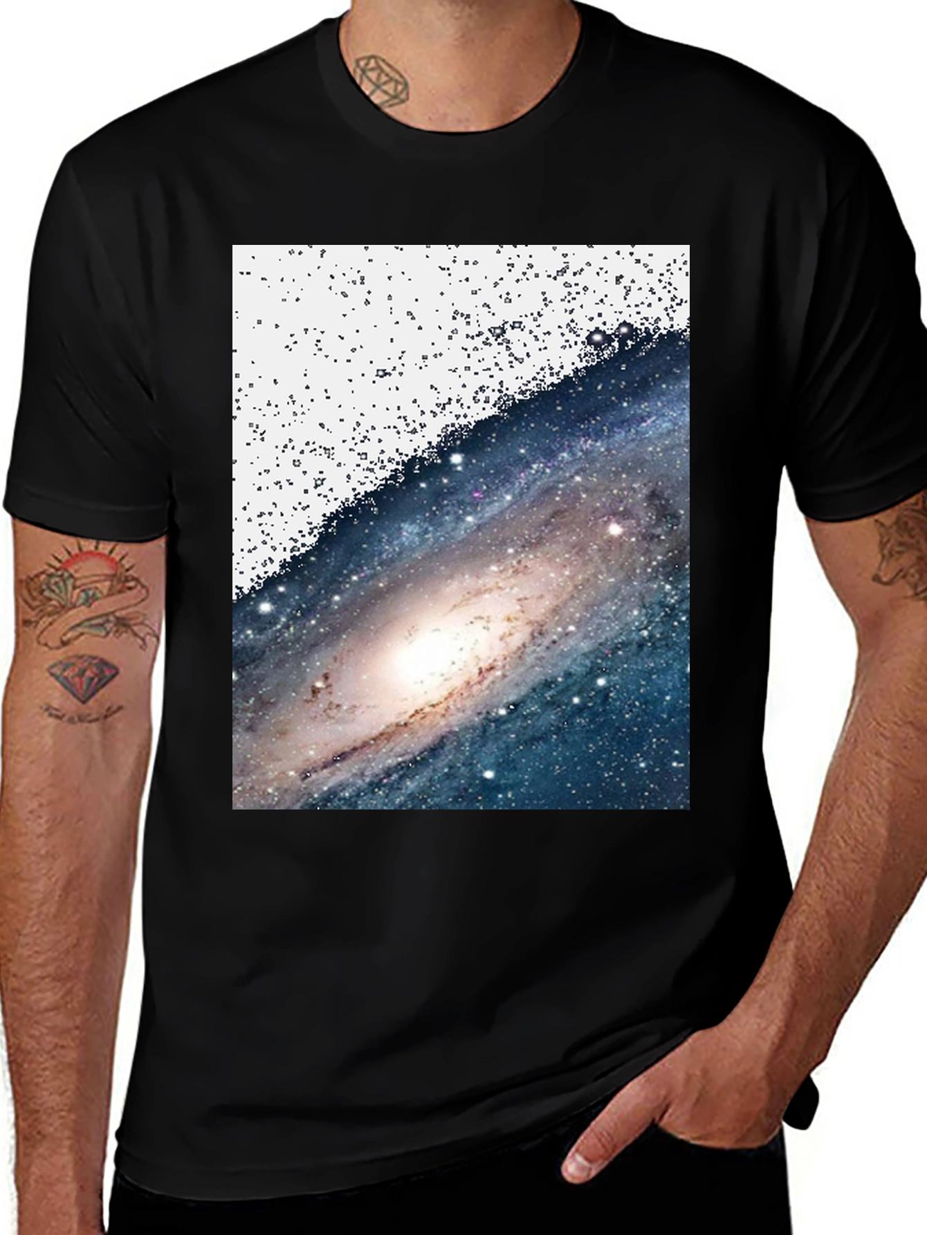 Variant 20 of Galaxy Print Black T-Shirt