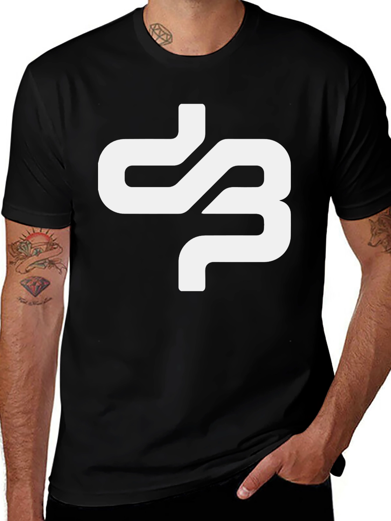 Variant 24 of Abstract Logo Black T-Shirt