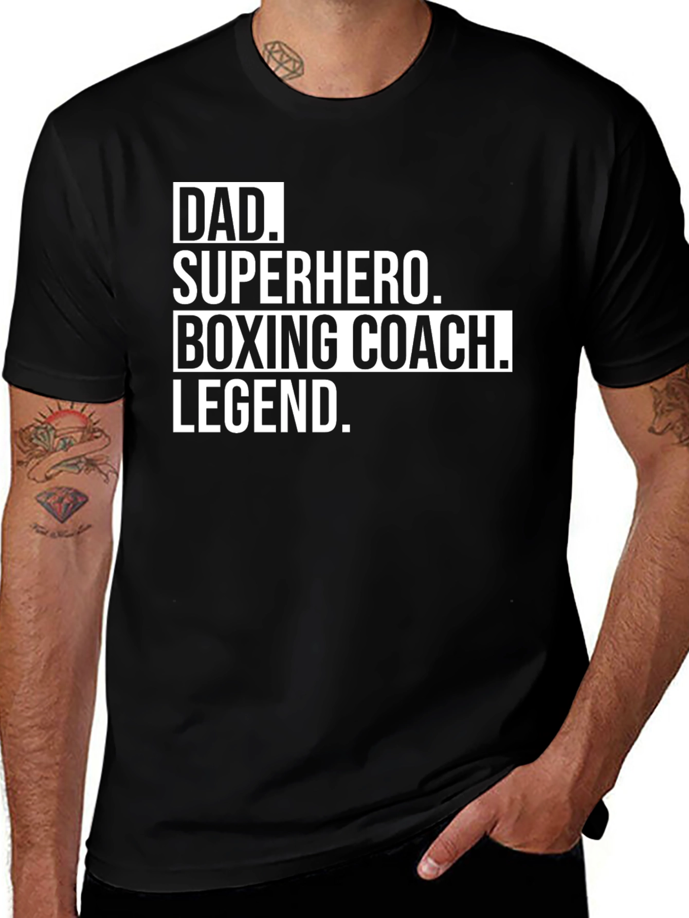 Variant 19 of Dad Superhero Boxing Coach Legend T-Shirt