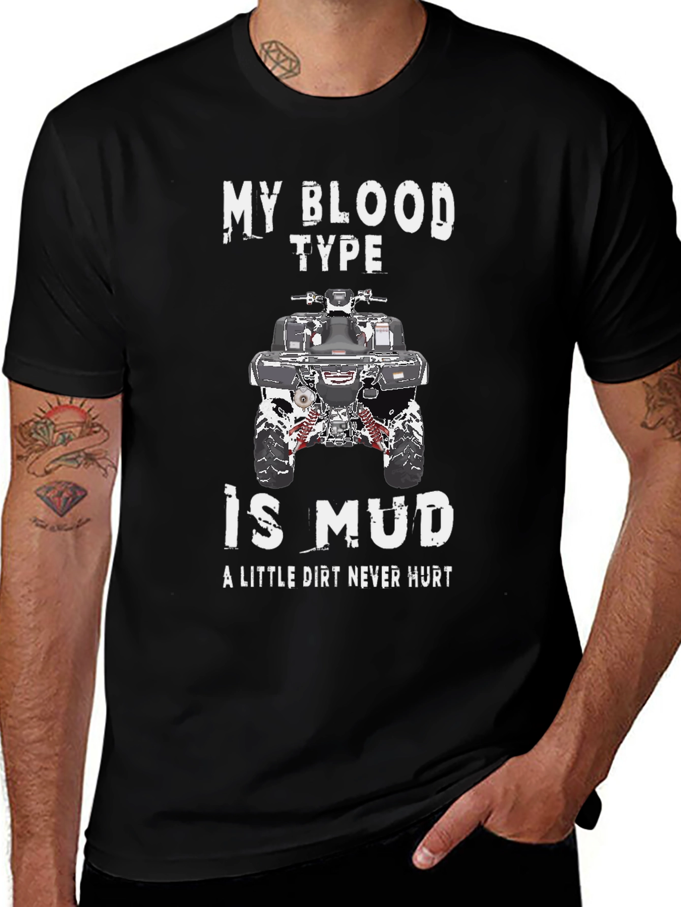 My Blood Type Is Mud ATV T-Shirt