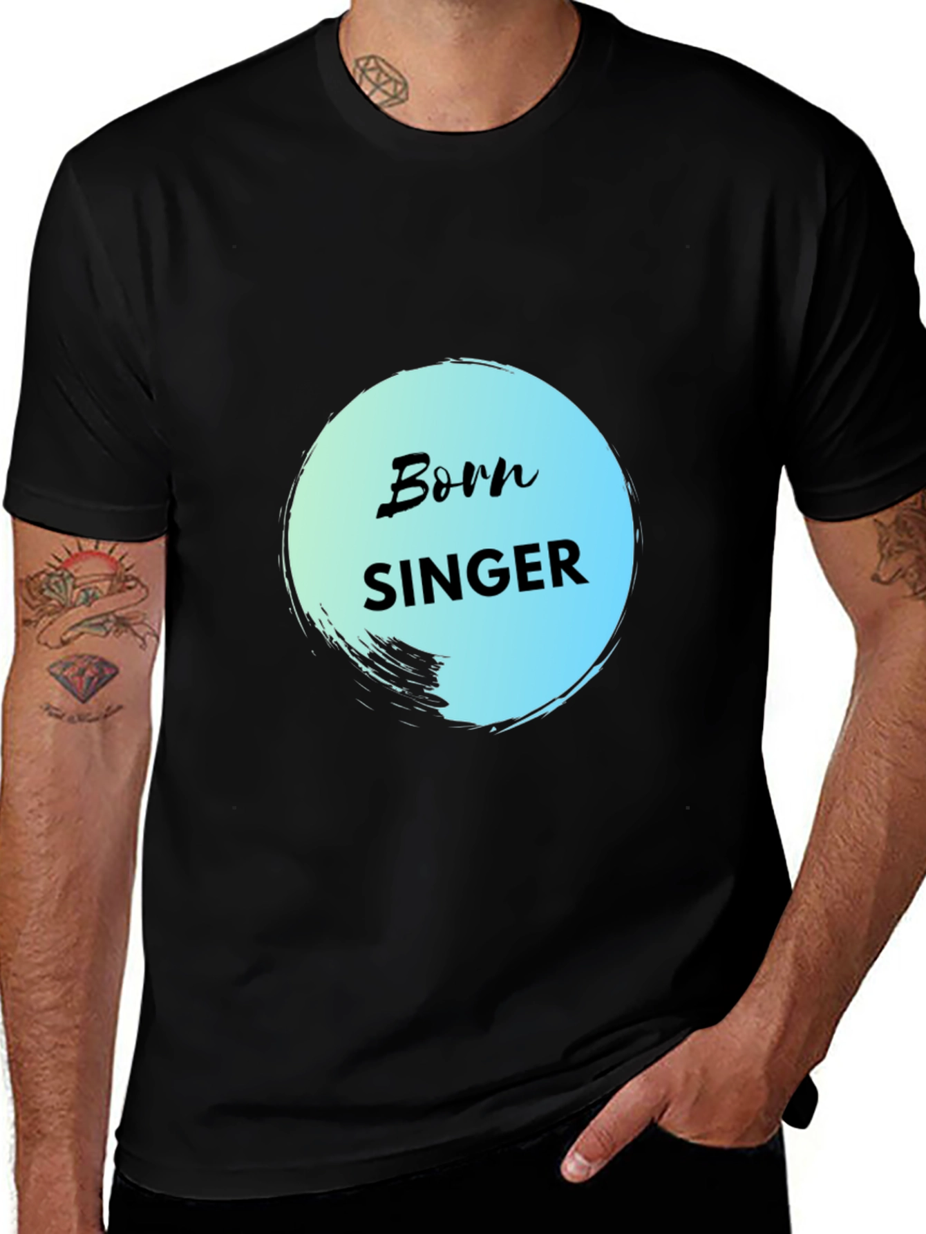 Variant 26 of Born Singer Black Cotton Graphic Tee