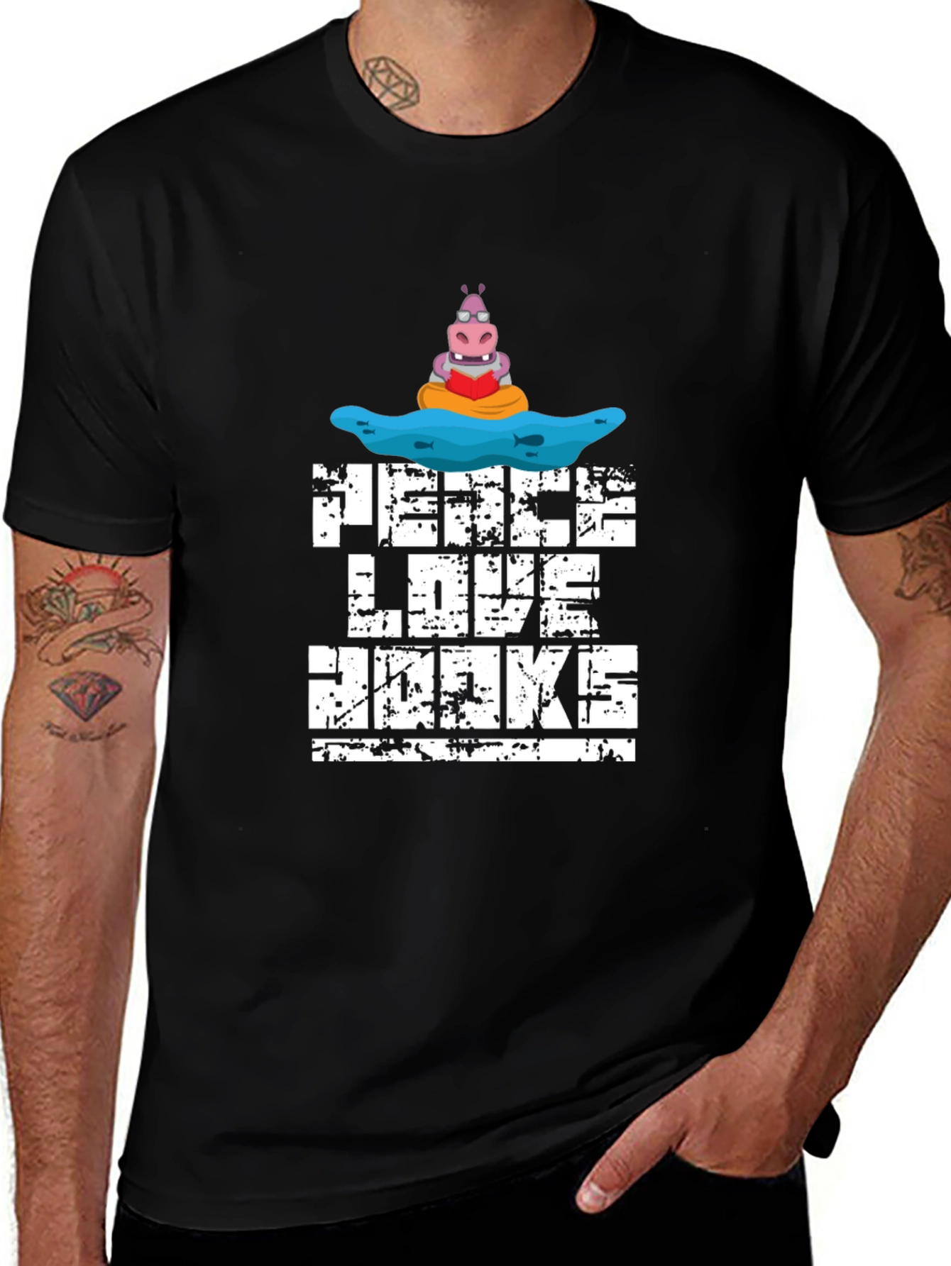 Variant 20 of Peace Love Hippos T-Shirt