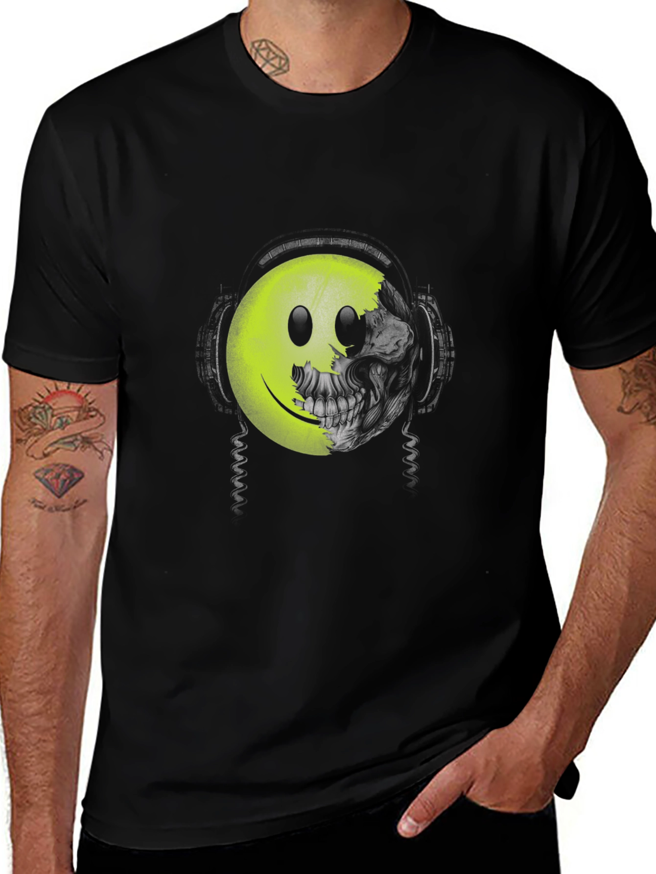Variant 12 of Skull Smiley Face T-Shirt