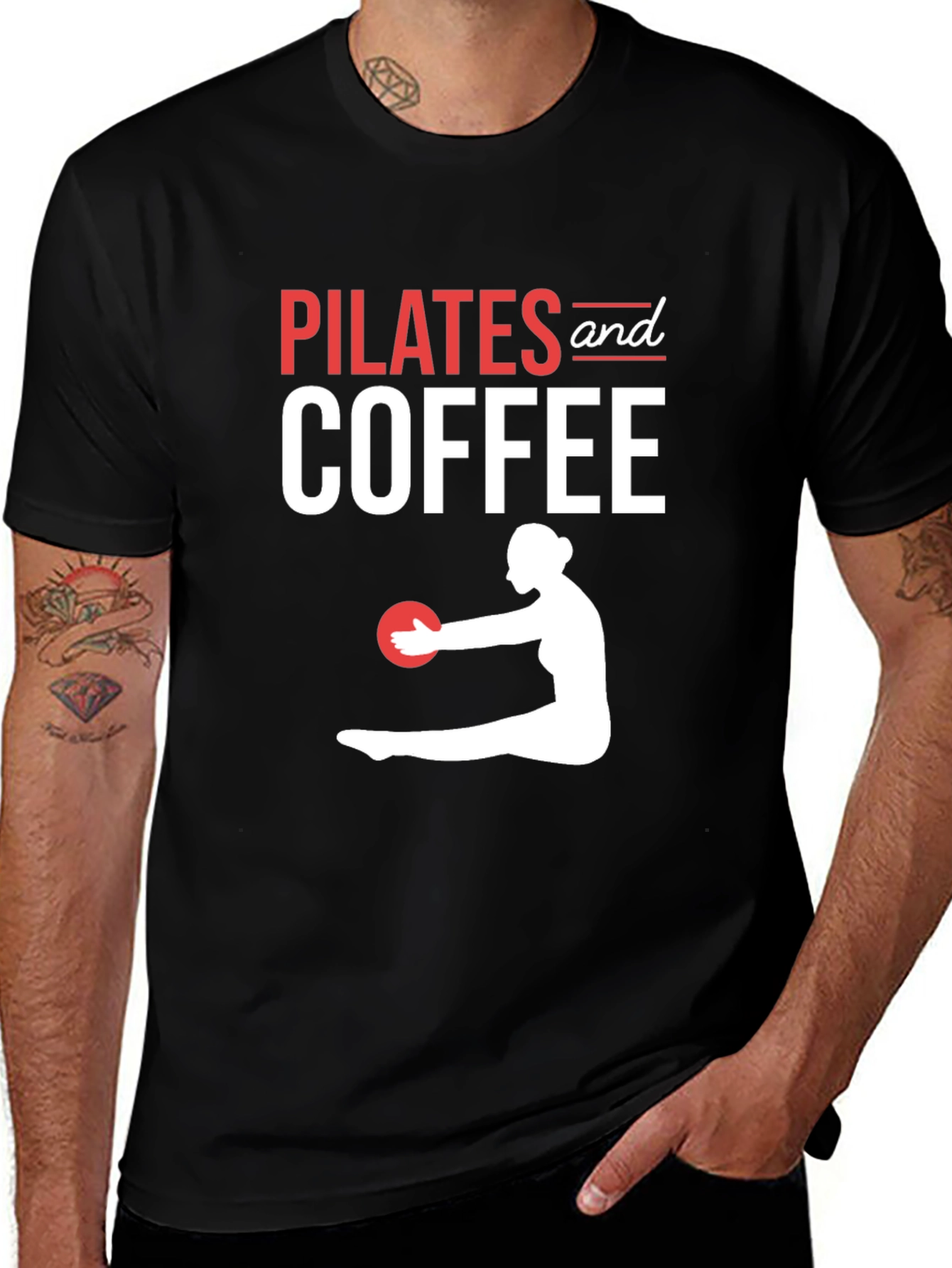 Variant 29 of Pilates and Coffee Graphic T-Shirt