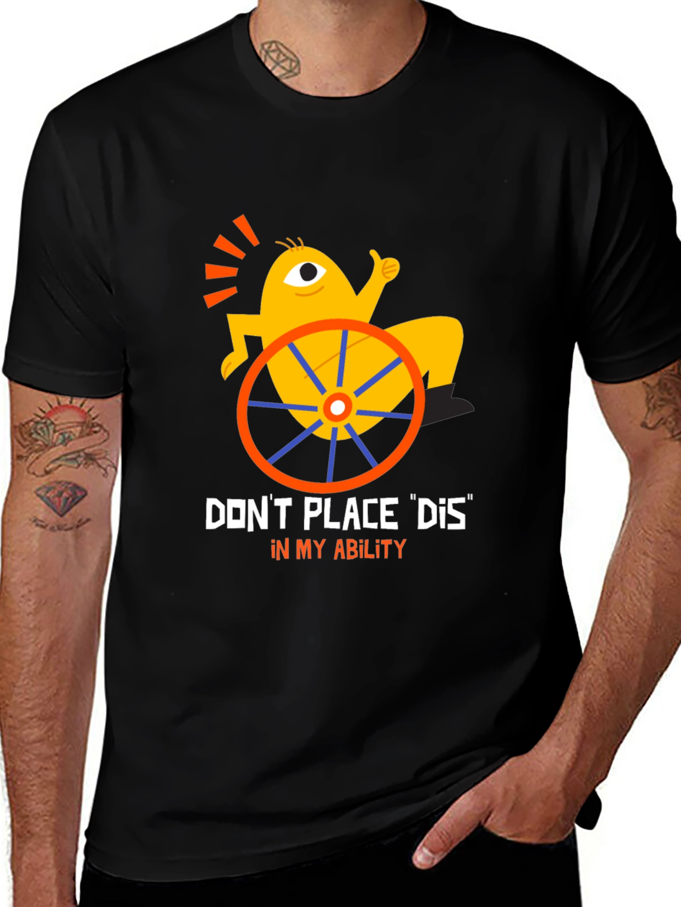 Variant 15 of Disability Awareness Graphic T-Shirt - Black