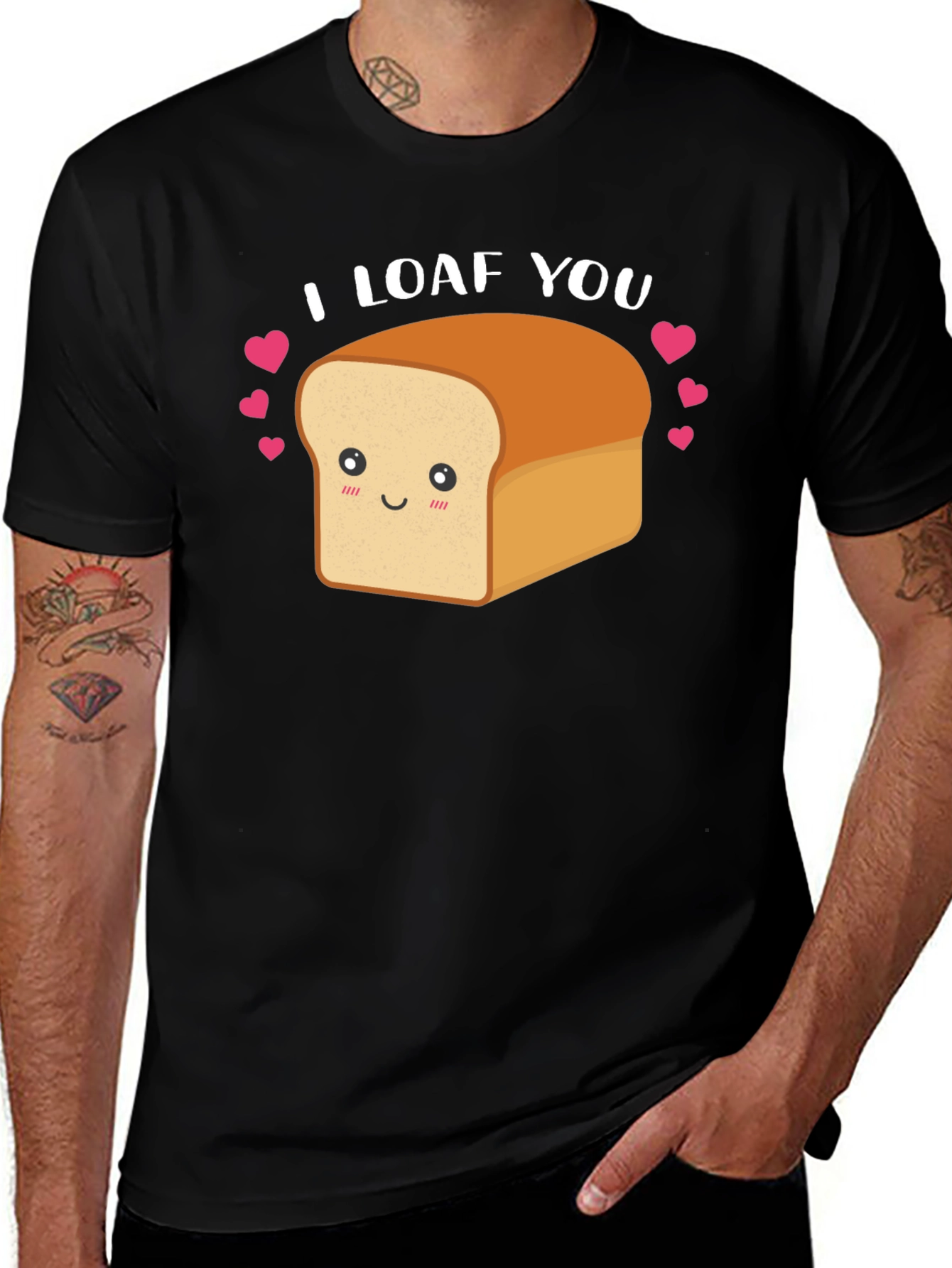 Variant 29 of I Loaf You T-Shirt - Bread Pun Tee