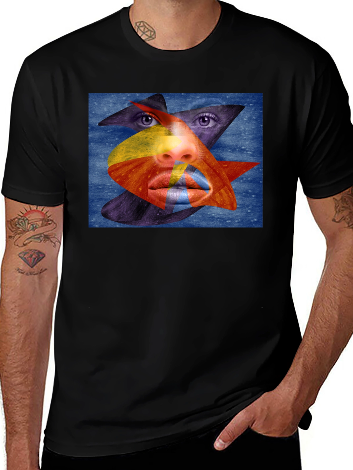 Variant 11 of Abstract Face Graphic Tee