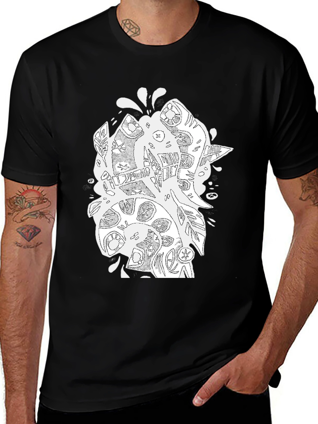 Variant 24 of Abstract Graphic Black T-Shirt
