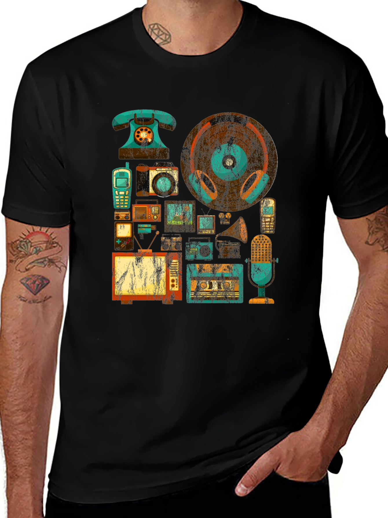 Variant 15 of Vintage Tech T-Shirt - Retro Gadget Design