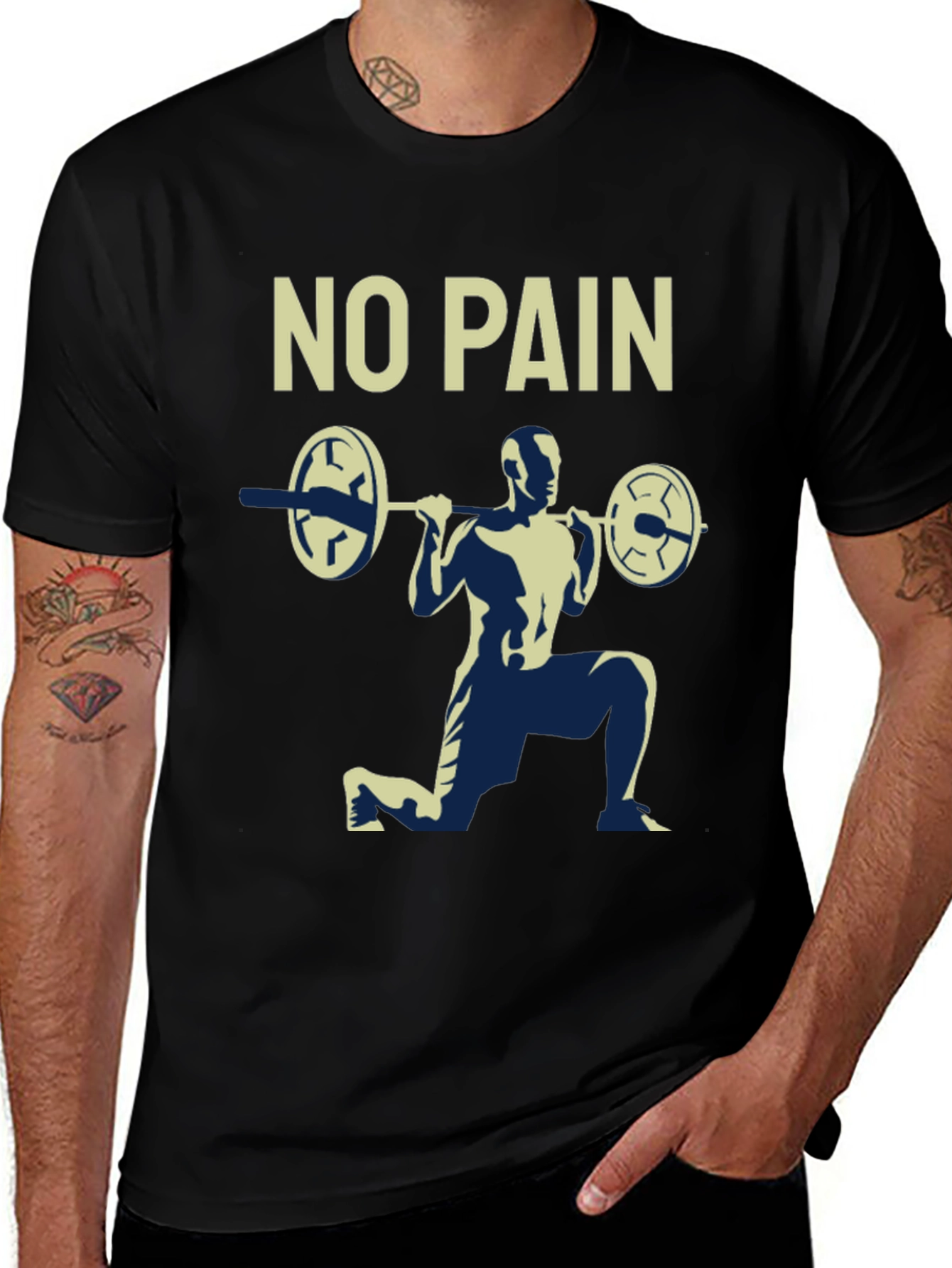 No Pain T-Shirt Gym Workout Tee