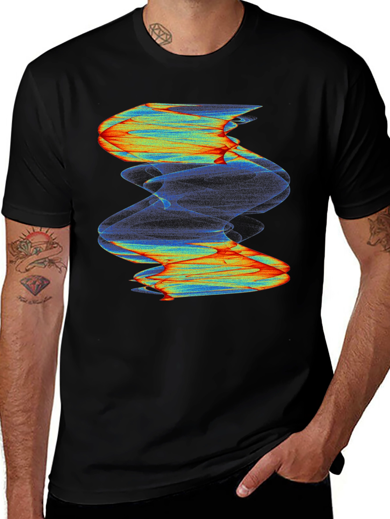 Variant 9 of Abstract Graphic Black T-Shirt