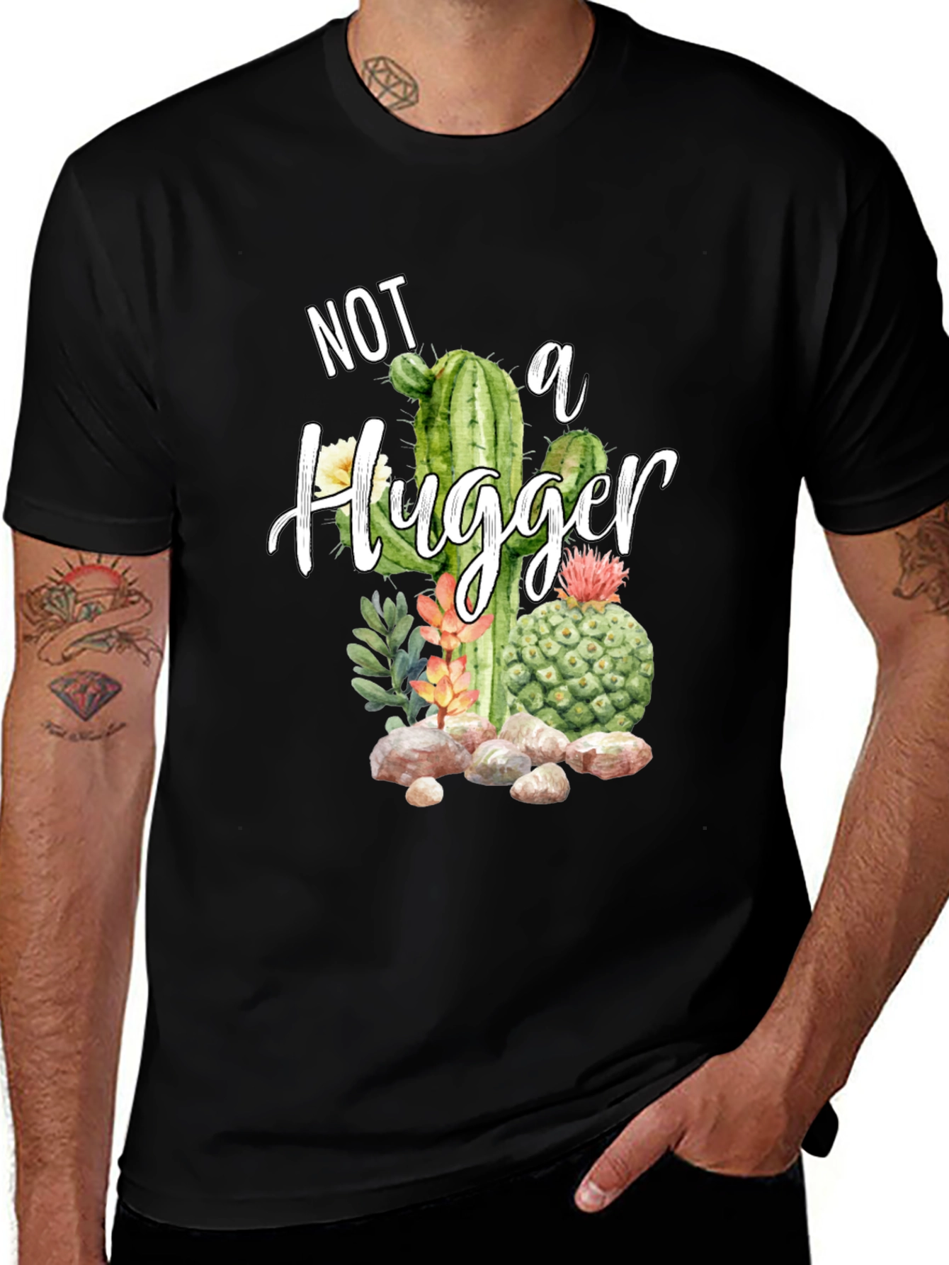 Variant 2 of Not A Hugger Cactus T-Shirt