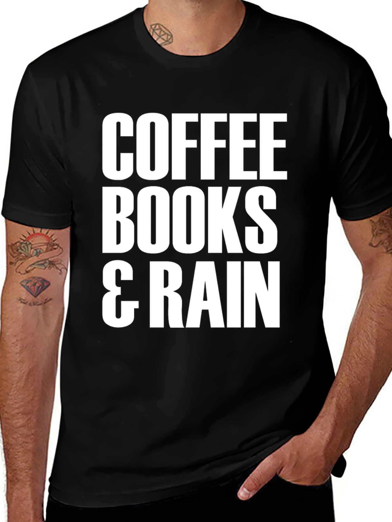 Coffee, Books & Rain Graphic Tee