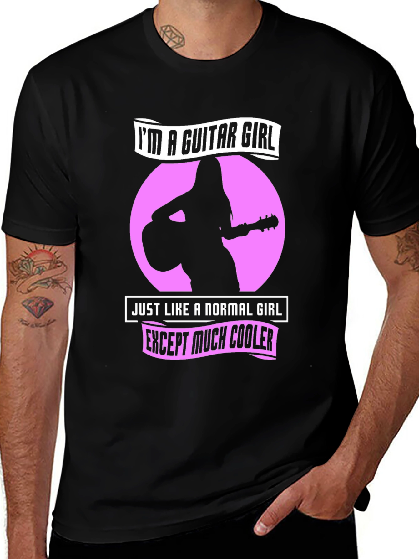Variant 13 of Guitar Girl T-Shirt - Cool Musician Tee