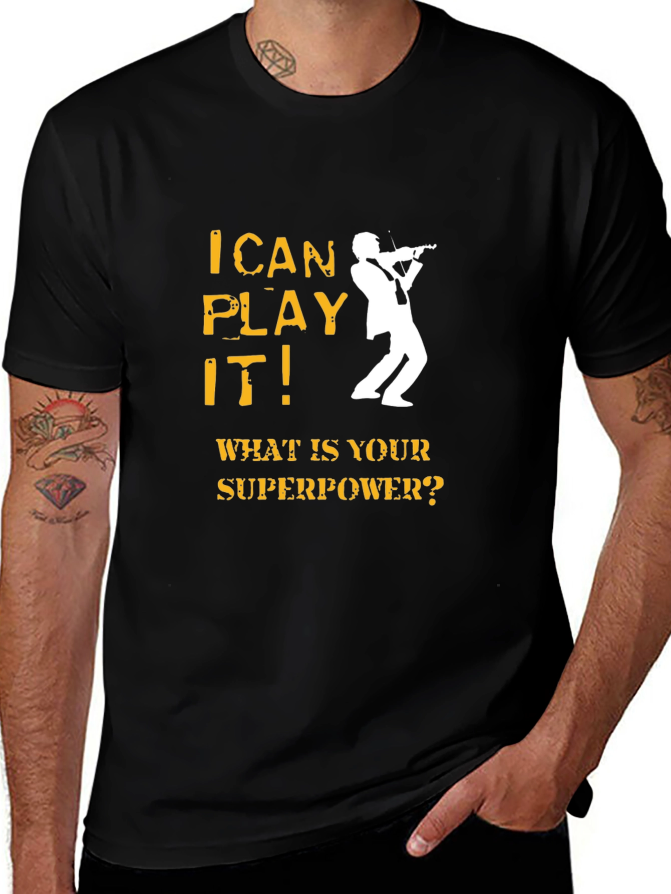 Variant 2 of I Can Play It! Musician T-Shirt