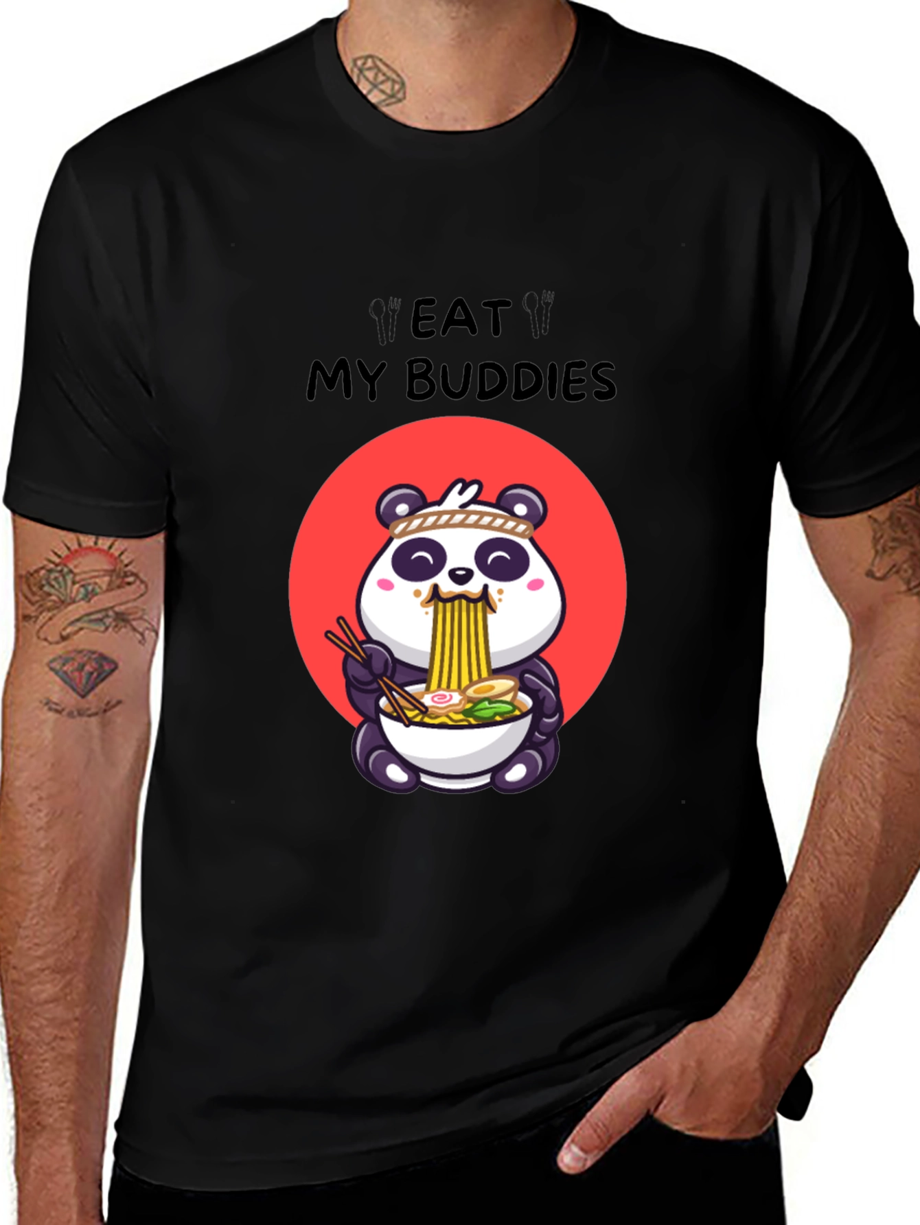 Variant 20 of Eat My Buddies Panda Ramen T-Shirt