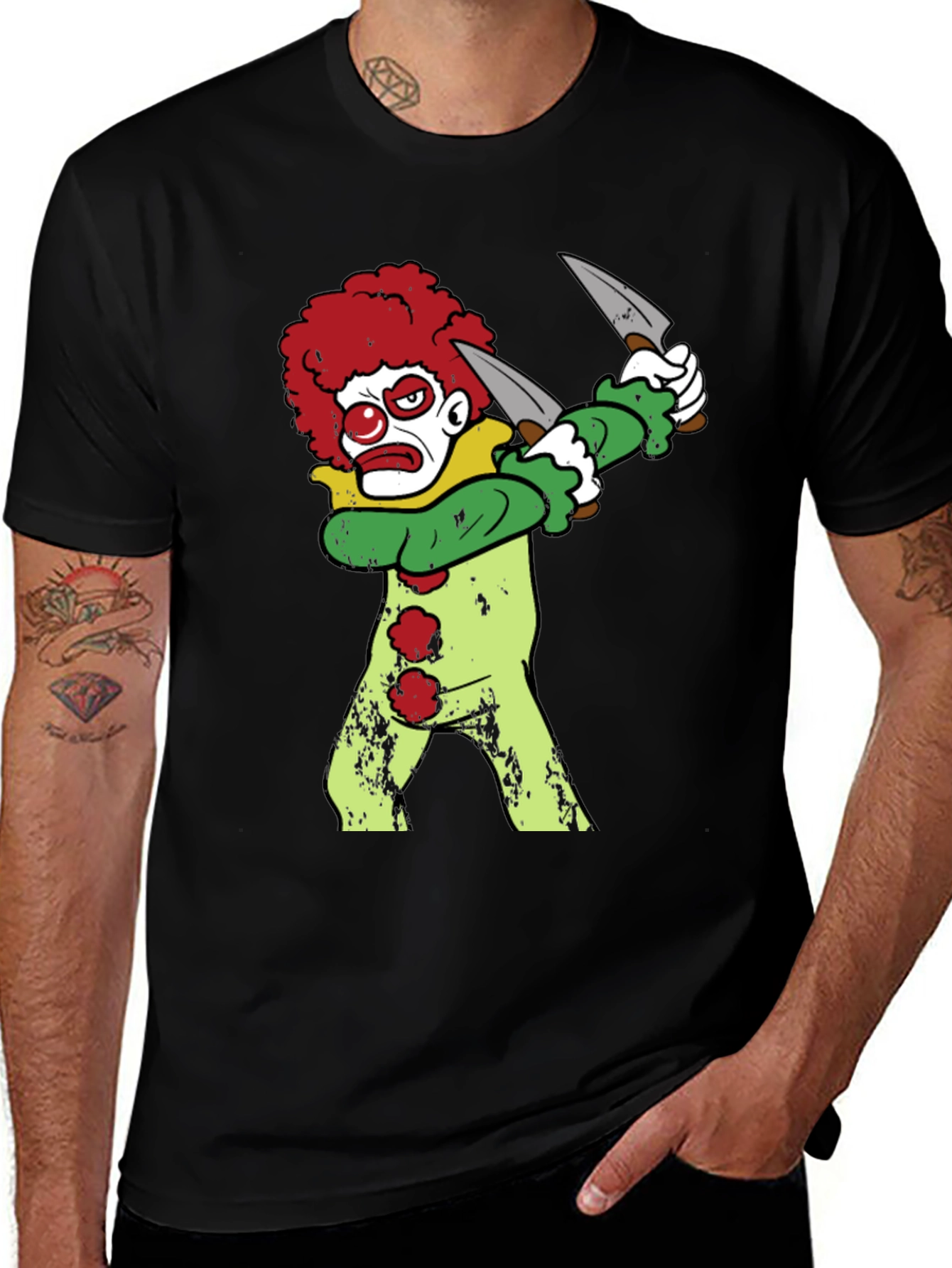 Variant 12 of Clown with Knives Graphic Tee