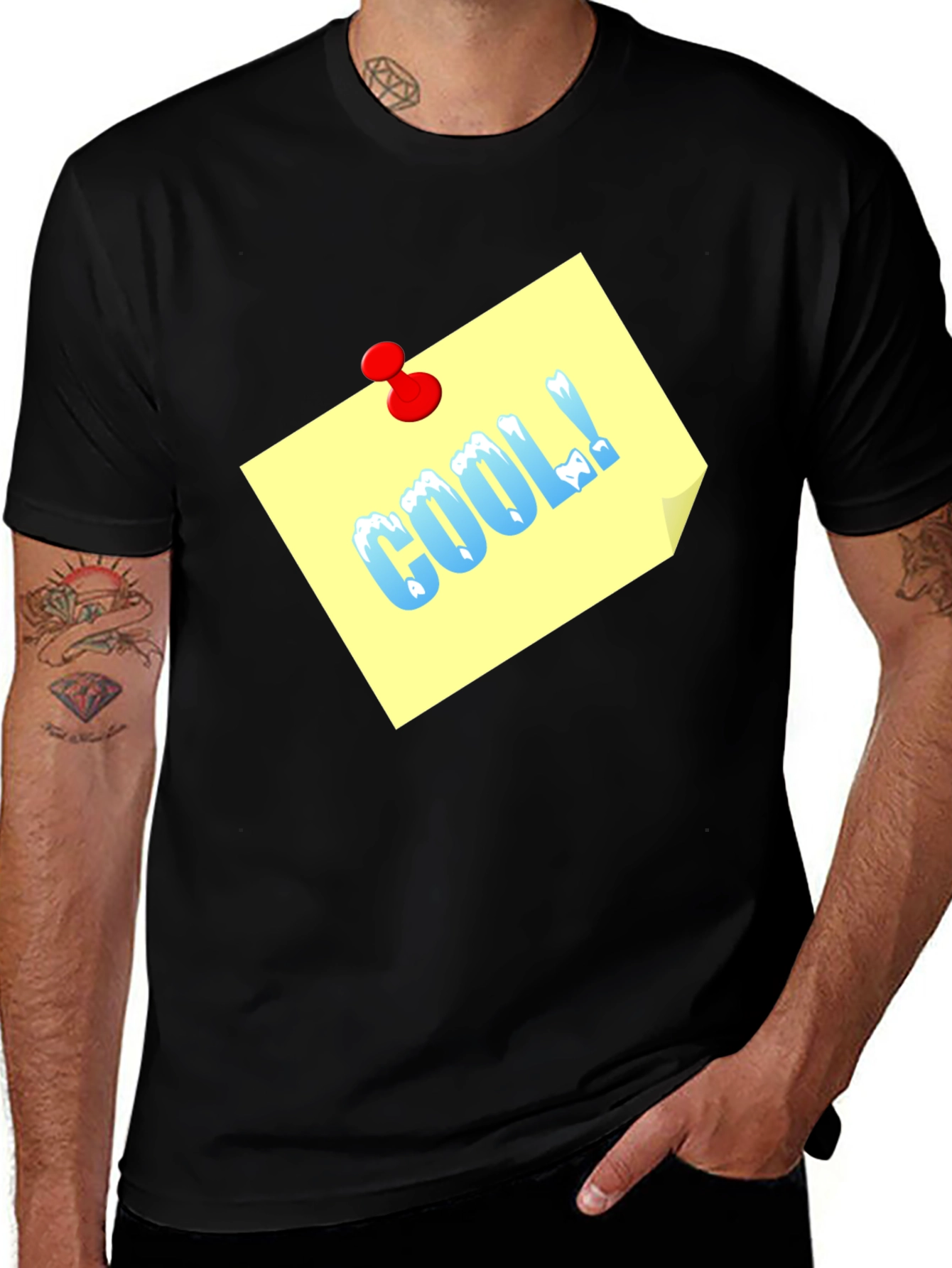 Variant 28 of Cool T-Shirt with Note Design
