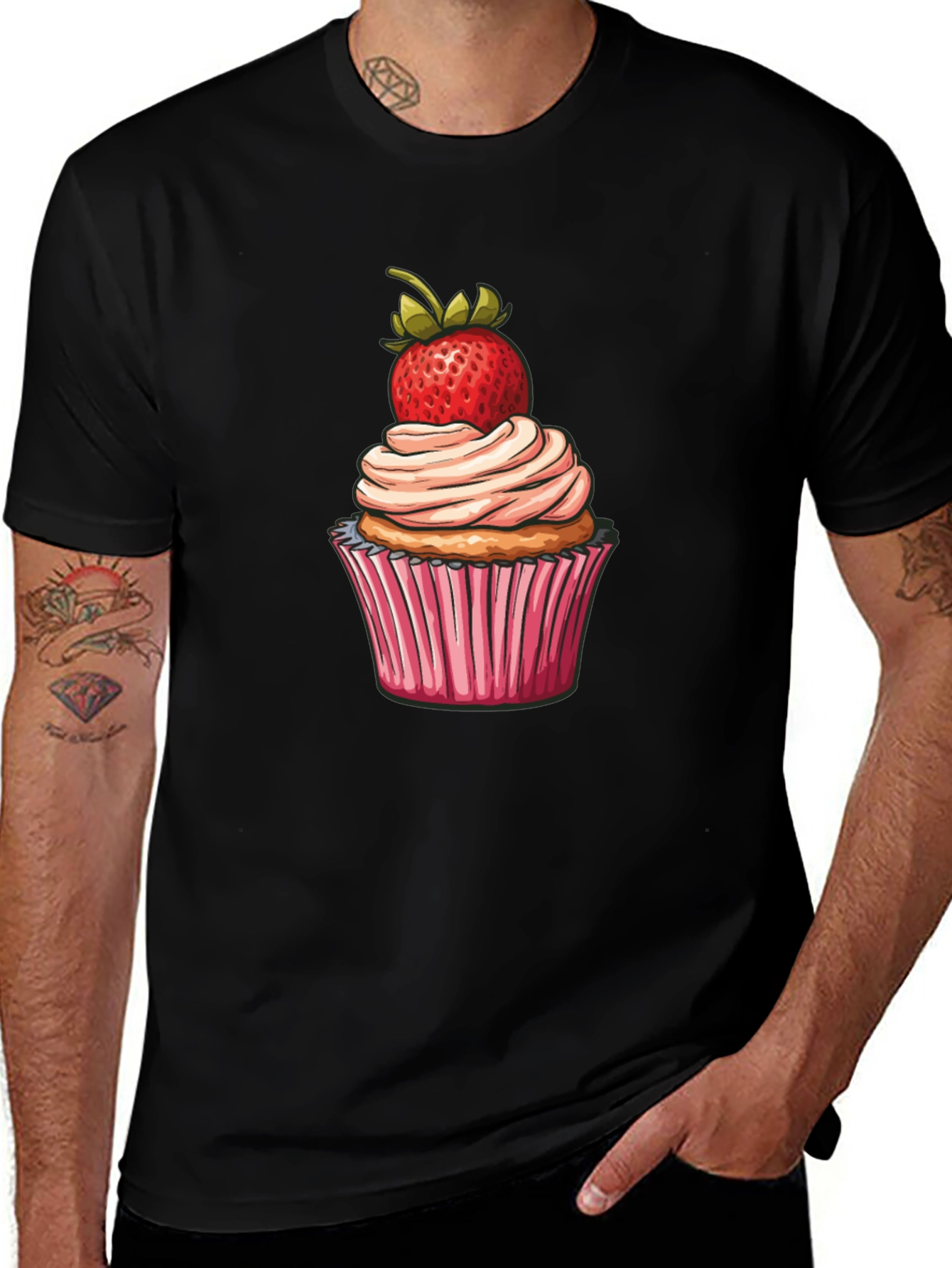 Variant 4 of Strawberry Cupcake Graphic T-Shirt