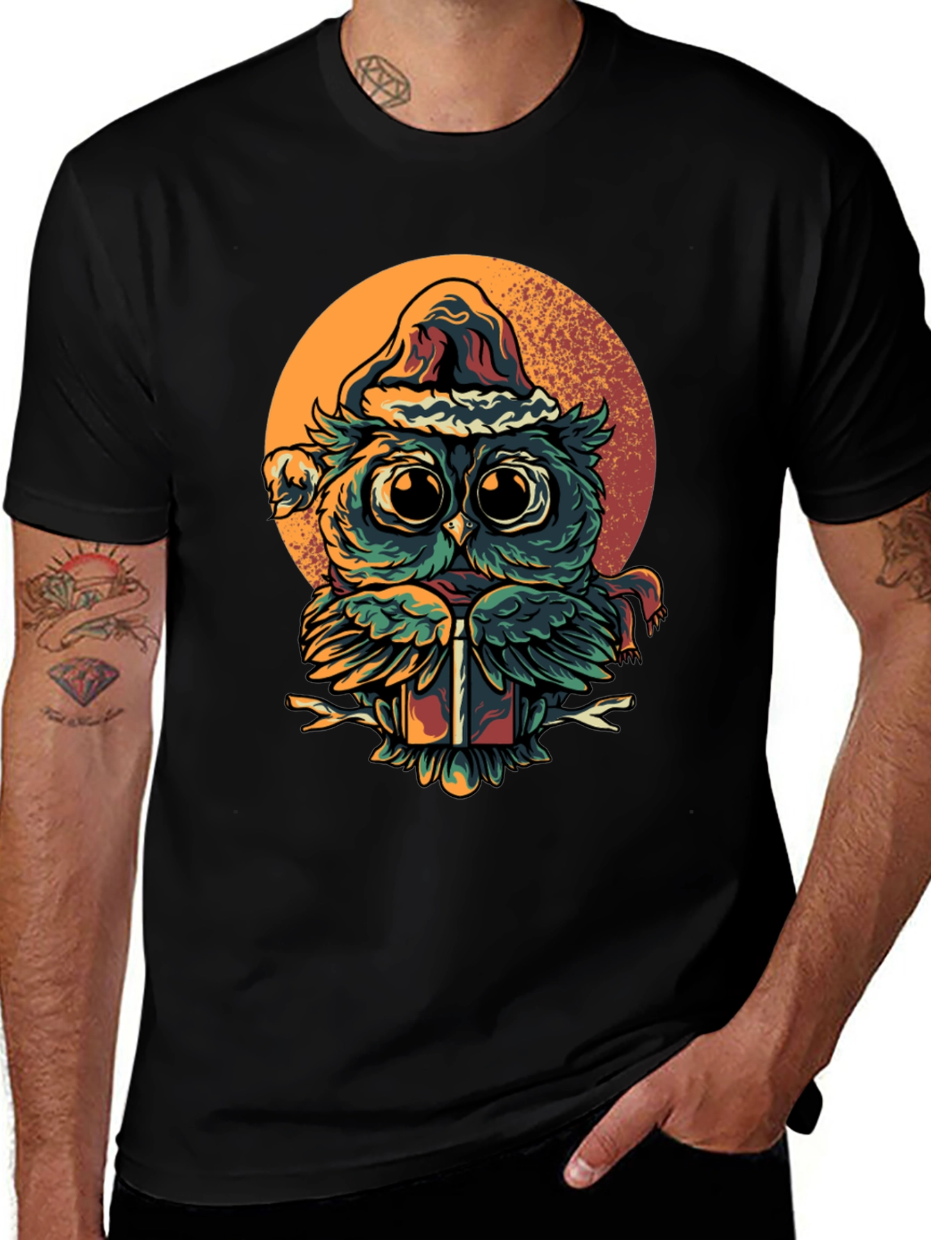 Variant 17 of Holiday Owl Graphic Tee