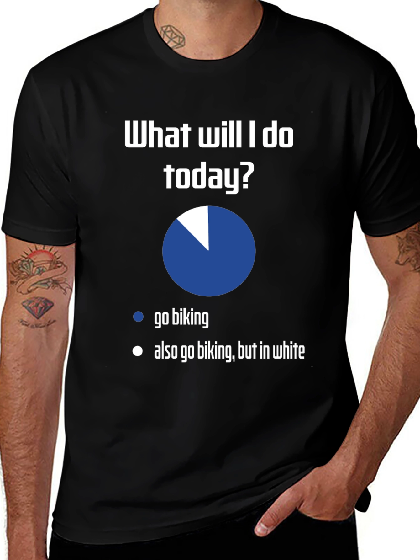 Funny Biking T-Shirt - What Will I Do Today?