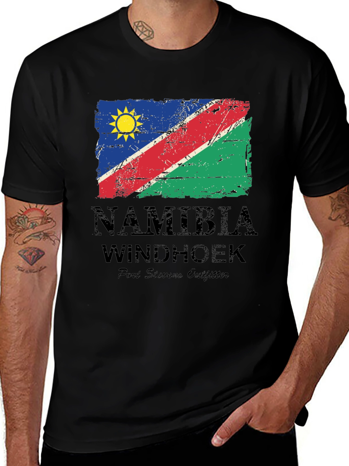 Namibia Flag T-Shirt - Windhoek Travel Tee