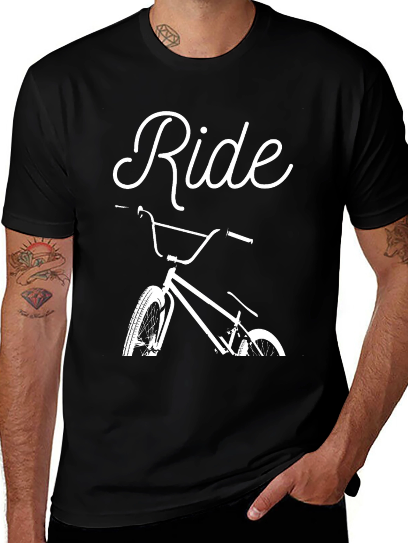 Ride Bike Graphic Tee - Black BMX Shirt