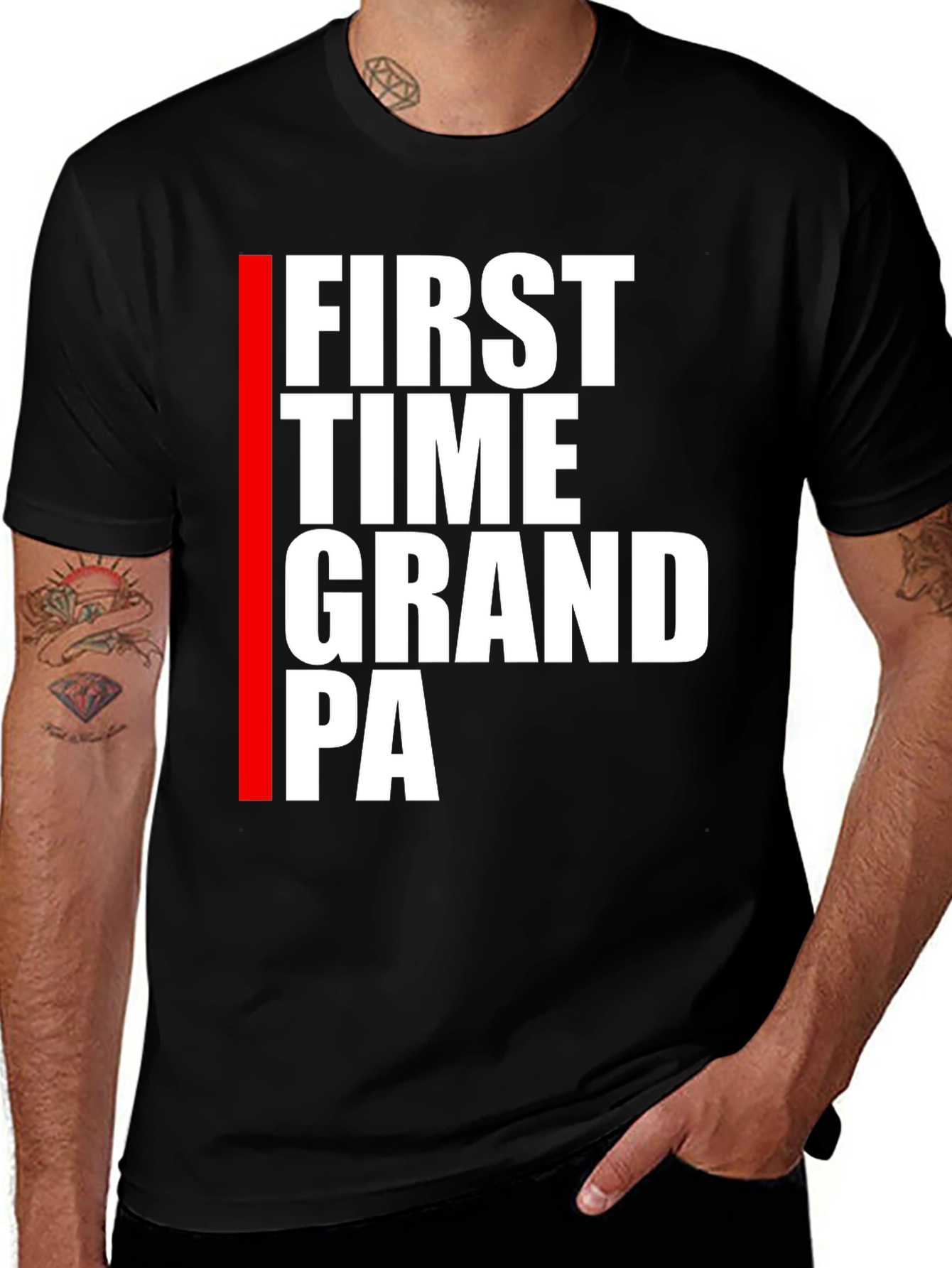 Variant 25 of First Time Grandpa T-Shirt - New Grandfather Gift