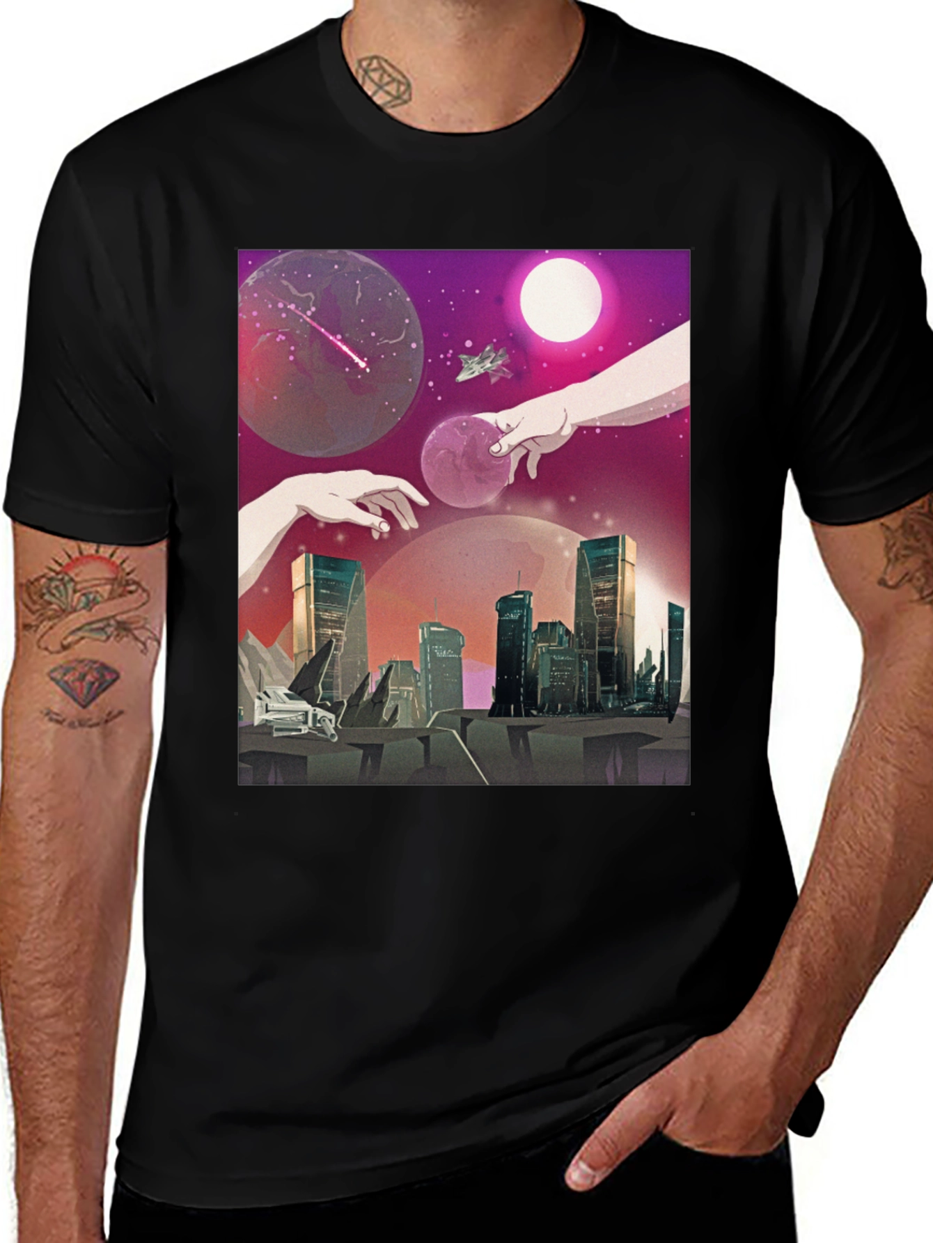 Variant 15 of Sci-Fi Cityscape Graphic T-Shirt