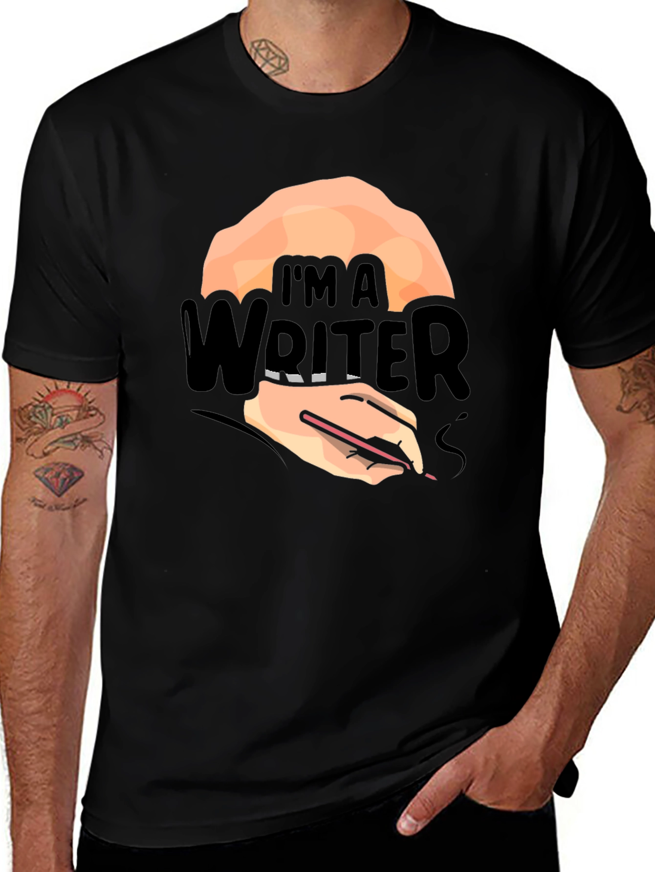 Variant 13 of I'm A Writer T-Shirt - Black Graphic Tee