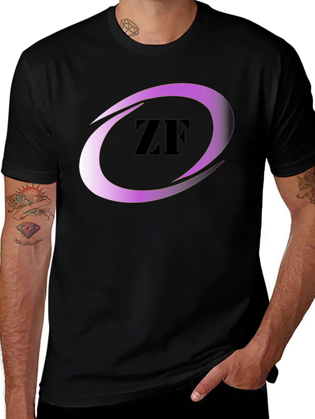 Variant 19 of Black ZF Logo T-Shirt