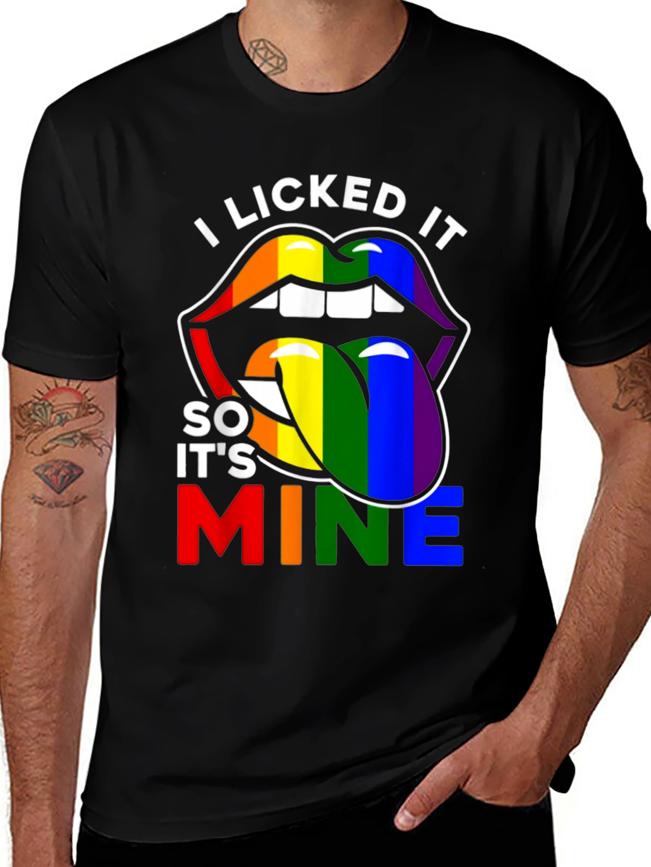 Variant 9 of I Licked It So It's Mine Pride T-Shirt