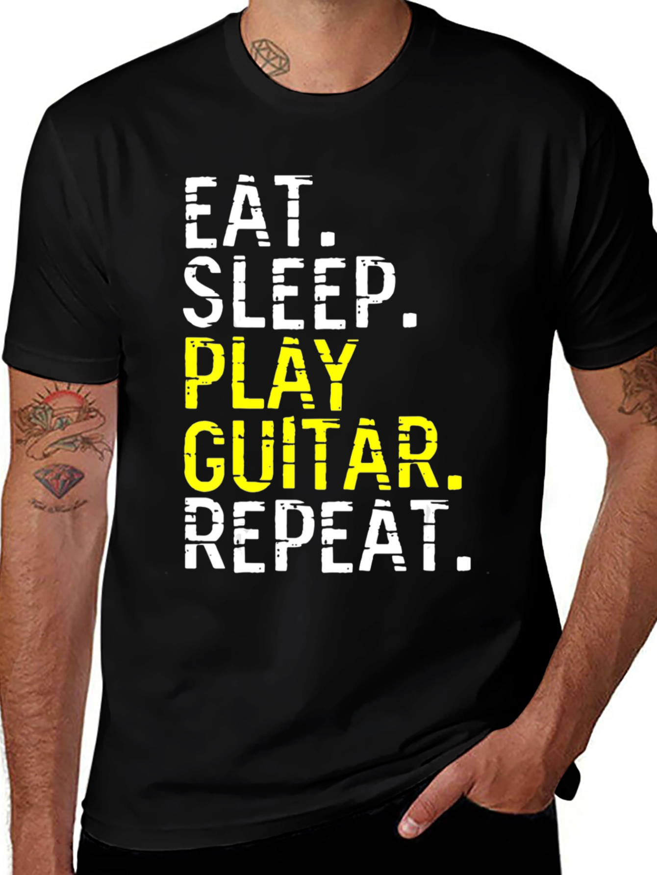 Variant 19 of Eat Sleep Play Guitar Repeat Graphic Tee