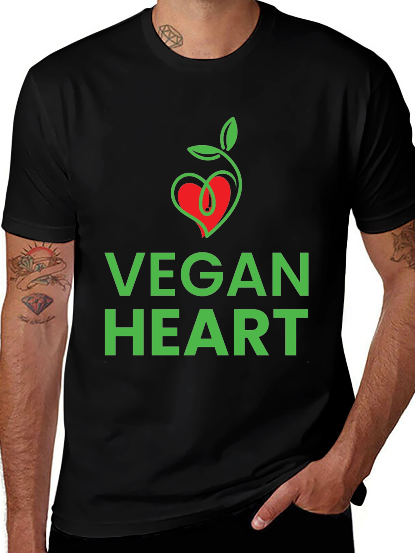 Variant 10 of Vegan Heart T-Shirt: Stylish & Eco-Friendly