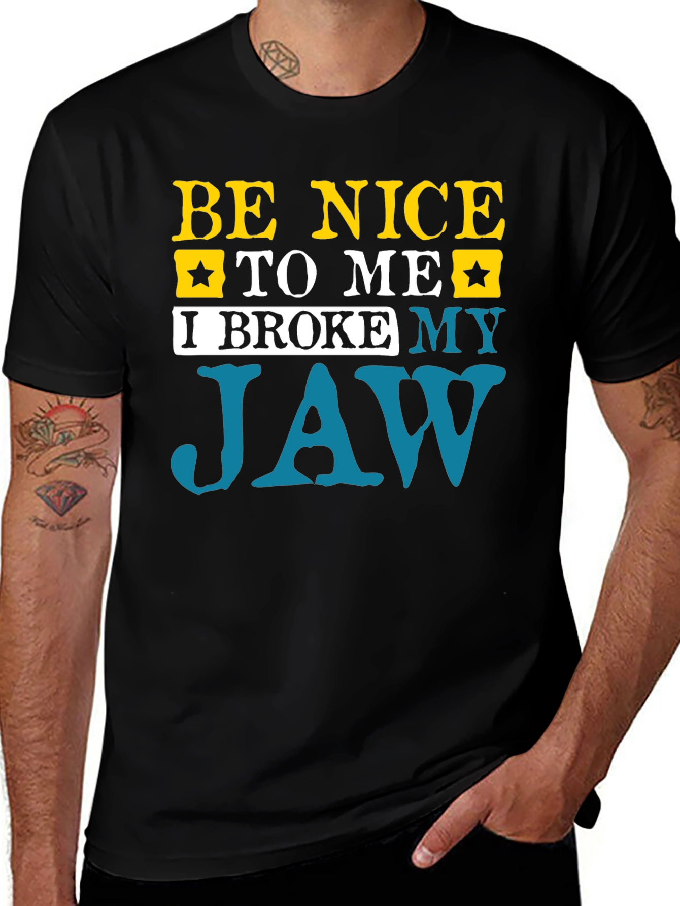Be Nice To Me Funny Broken Jaw Injury T-Shirt