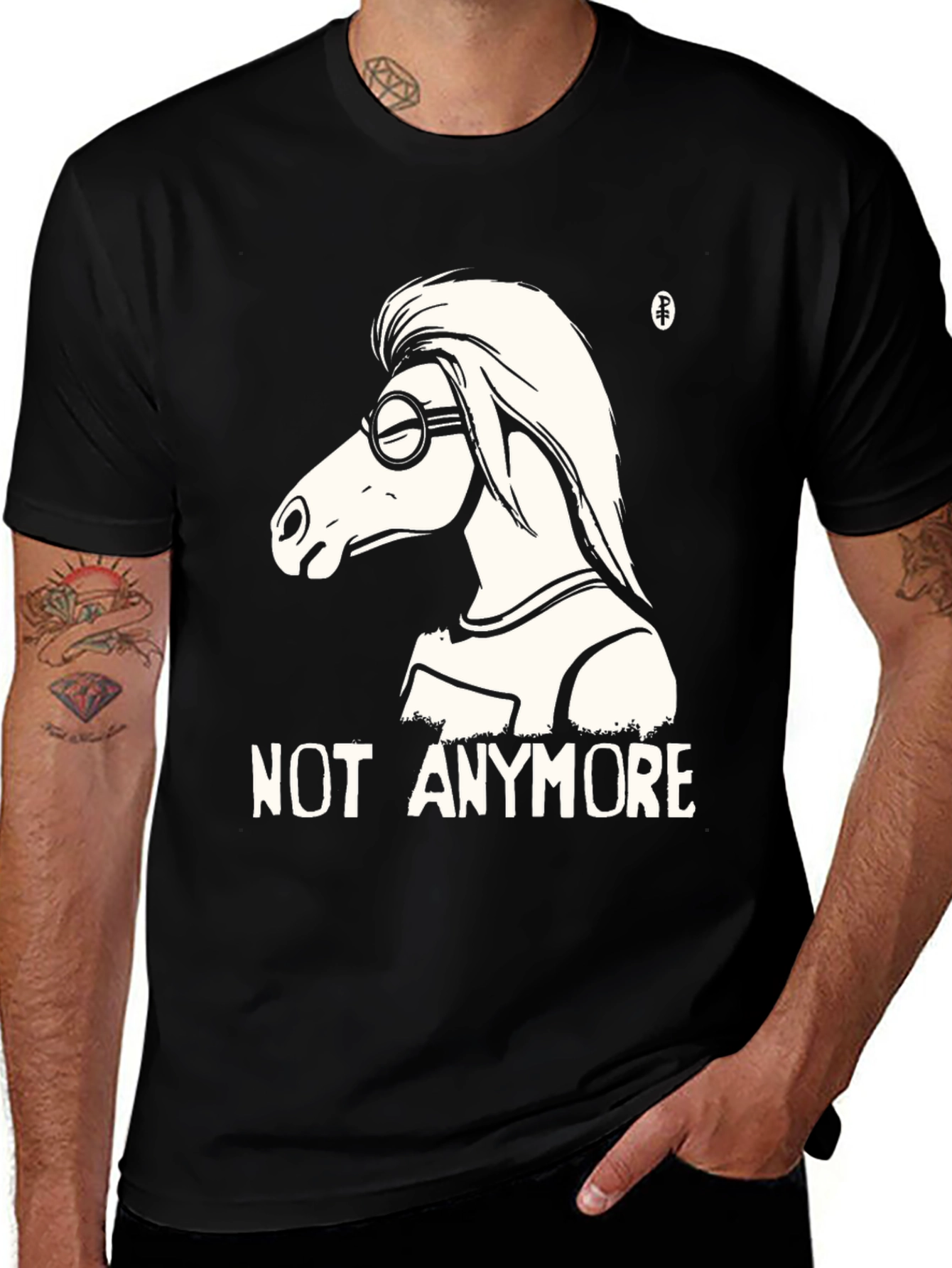 Variant 18 of Horse with Glasses T-Shirt - Not Anymore
