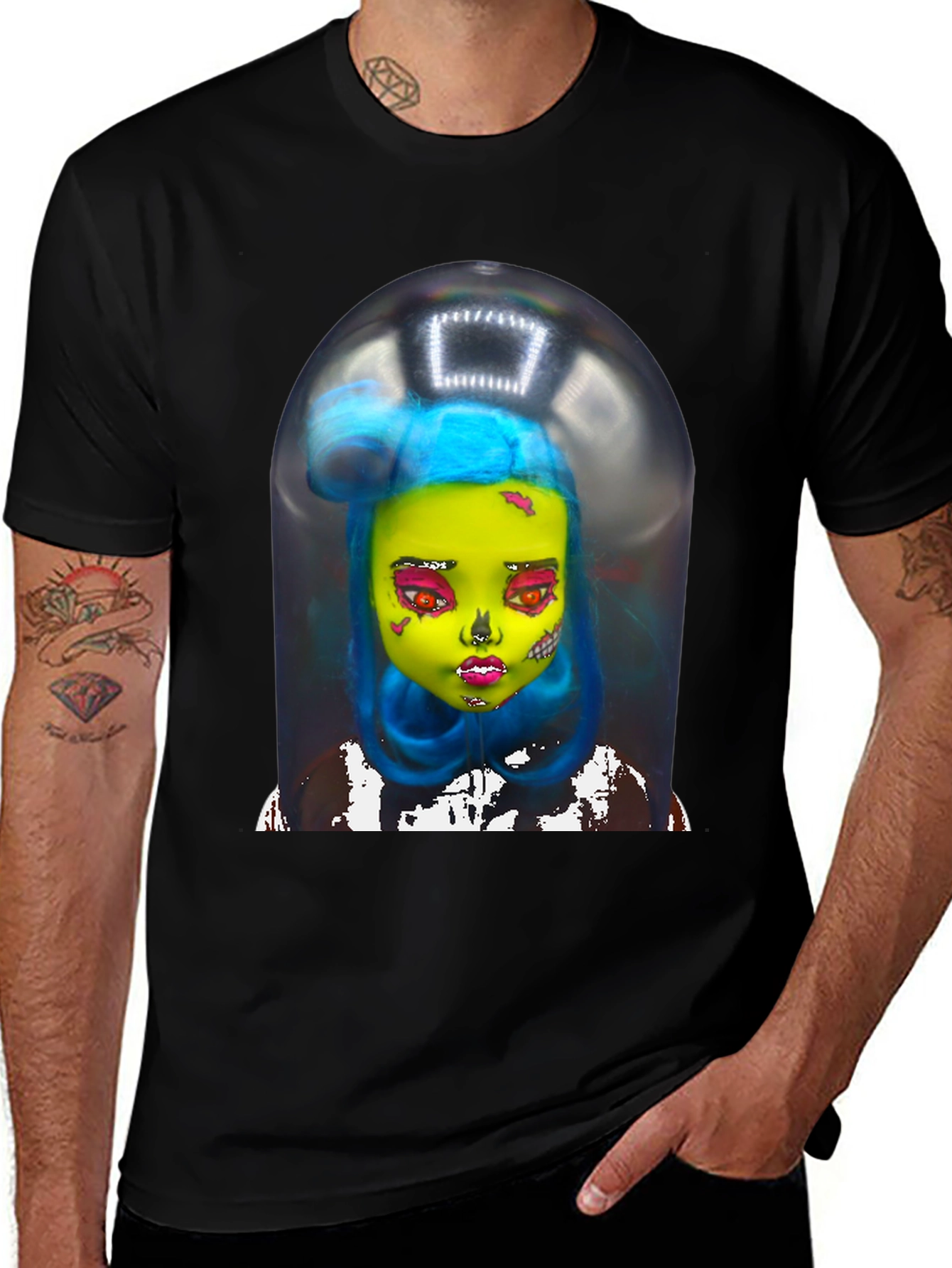 Variant 17 of Surreal Doll Graphic Tee - Unique Art Shirt
