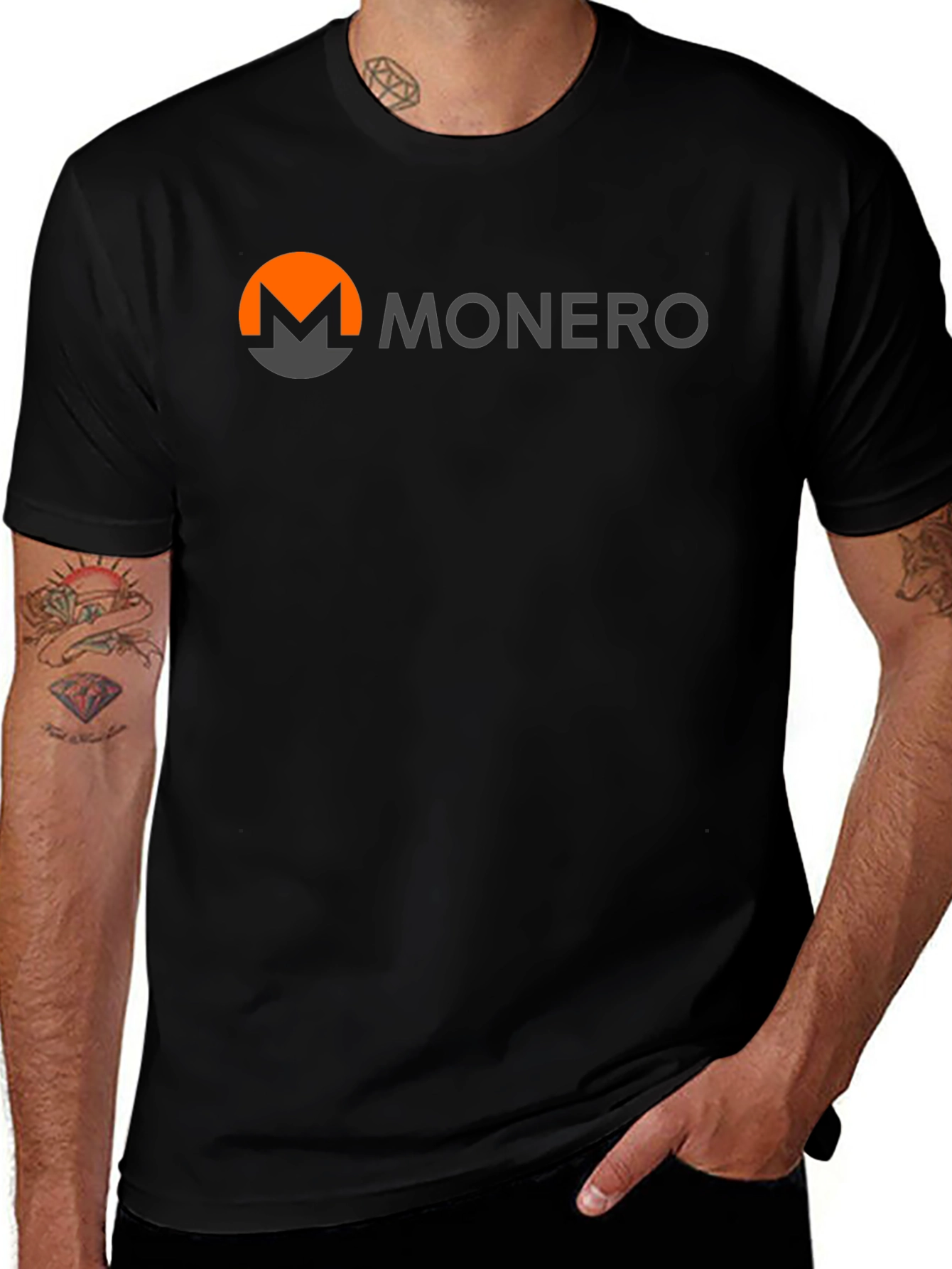 Monero Logo Black T-Shirt - Crypto Currency Tee