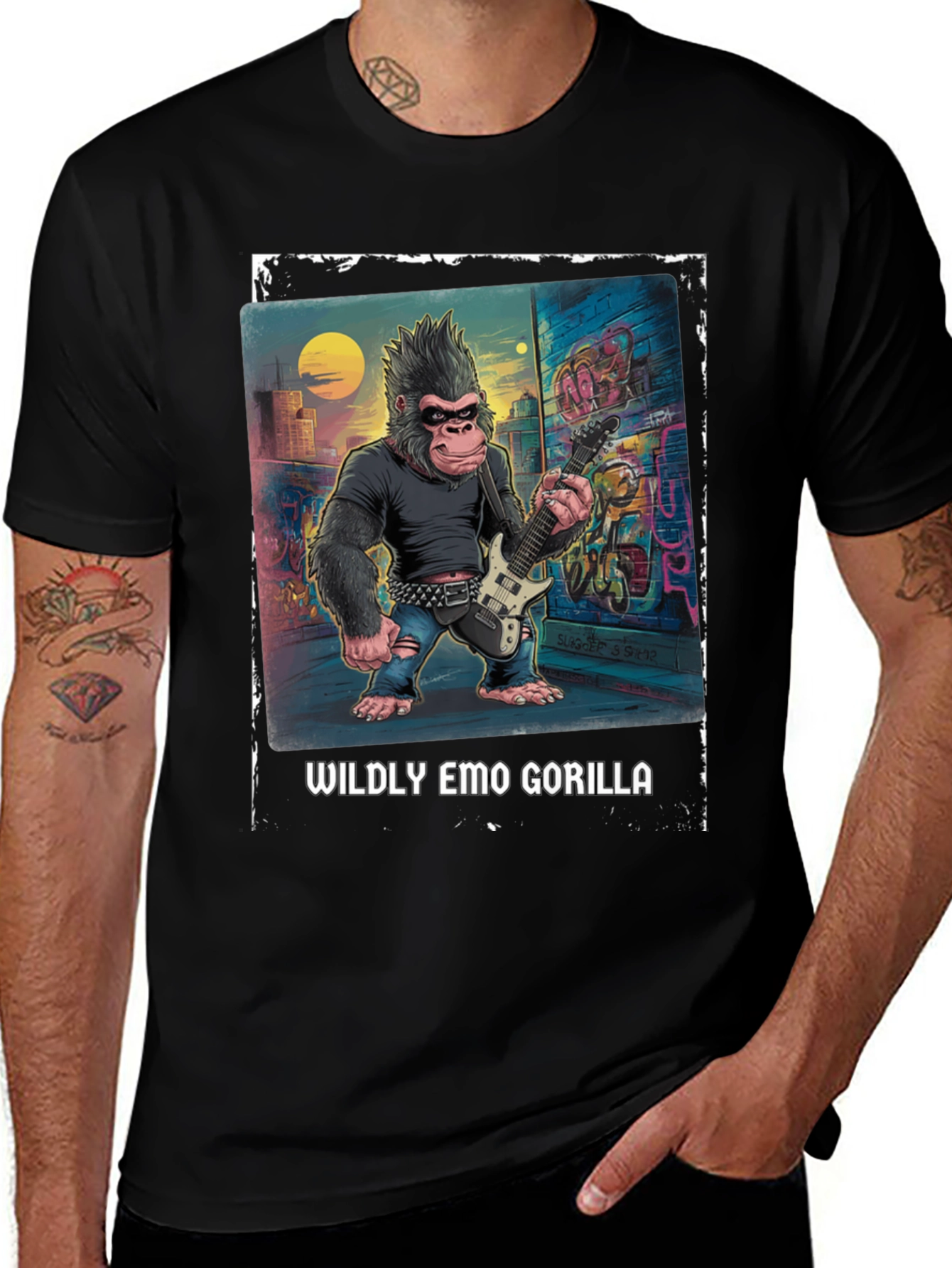 Variant 15 of Wildly Emo Gorilla Graphic T-Shirt