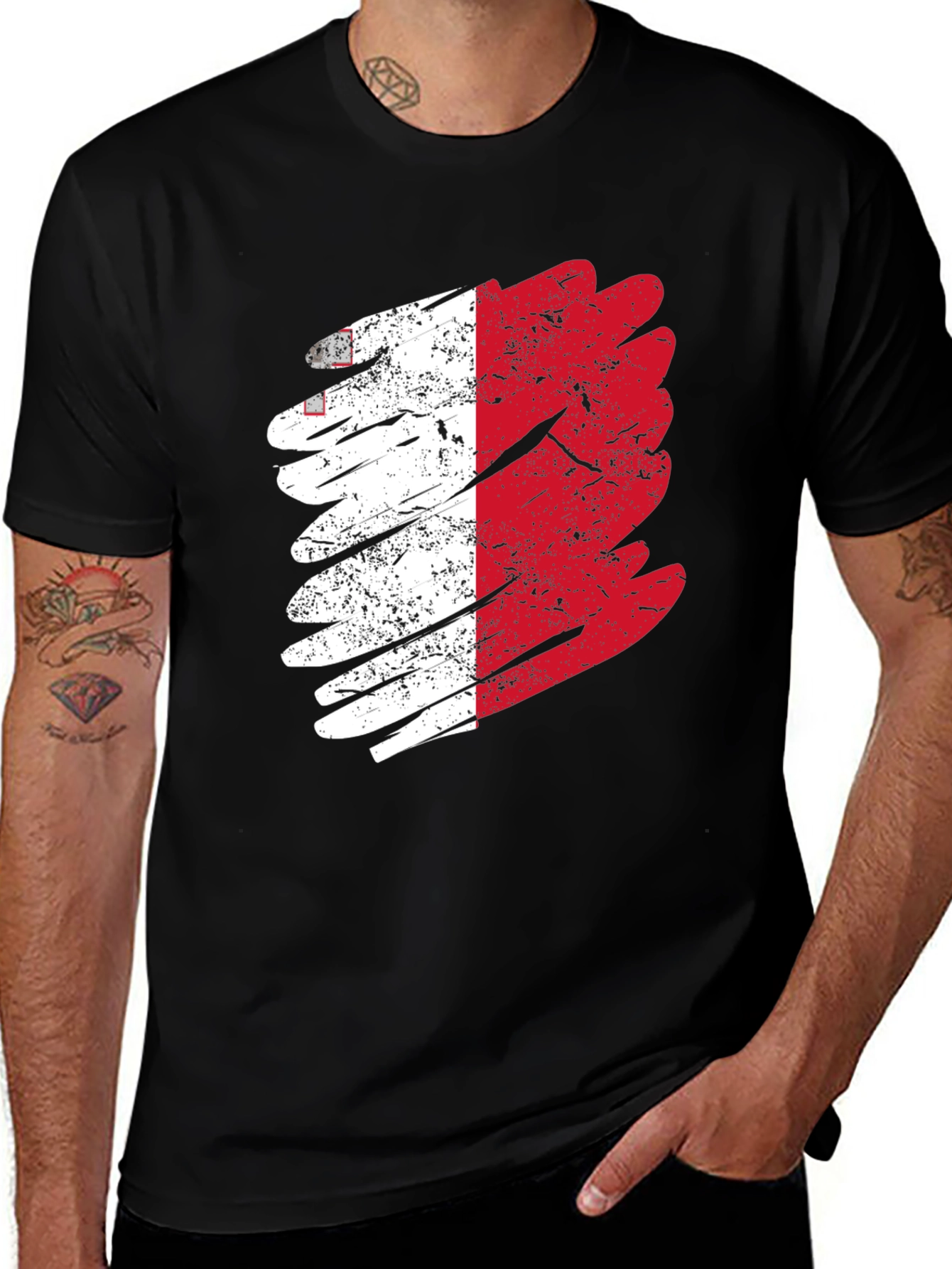 Malta Flag T-Shirt - Distressed Design