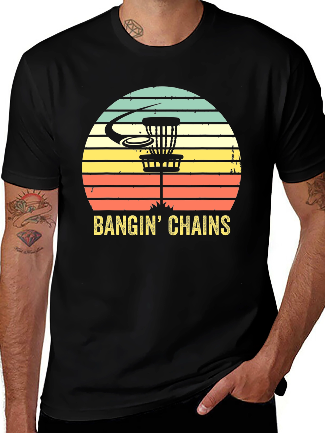 Variant 19 of Banging' Chains Disc Golf T-Shirt
